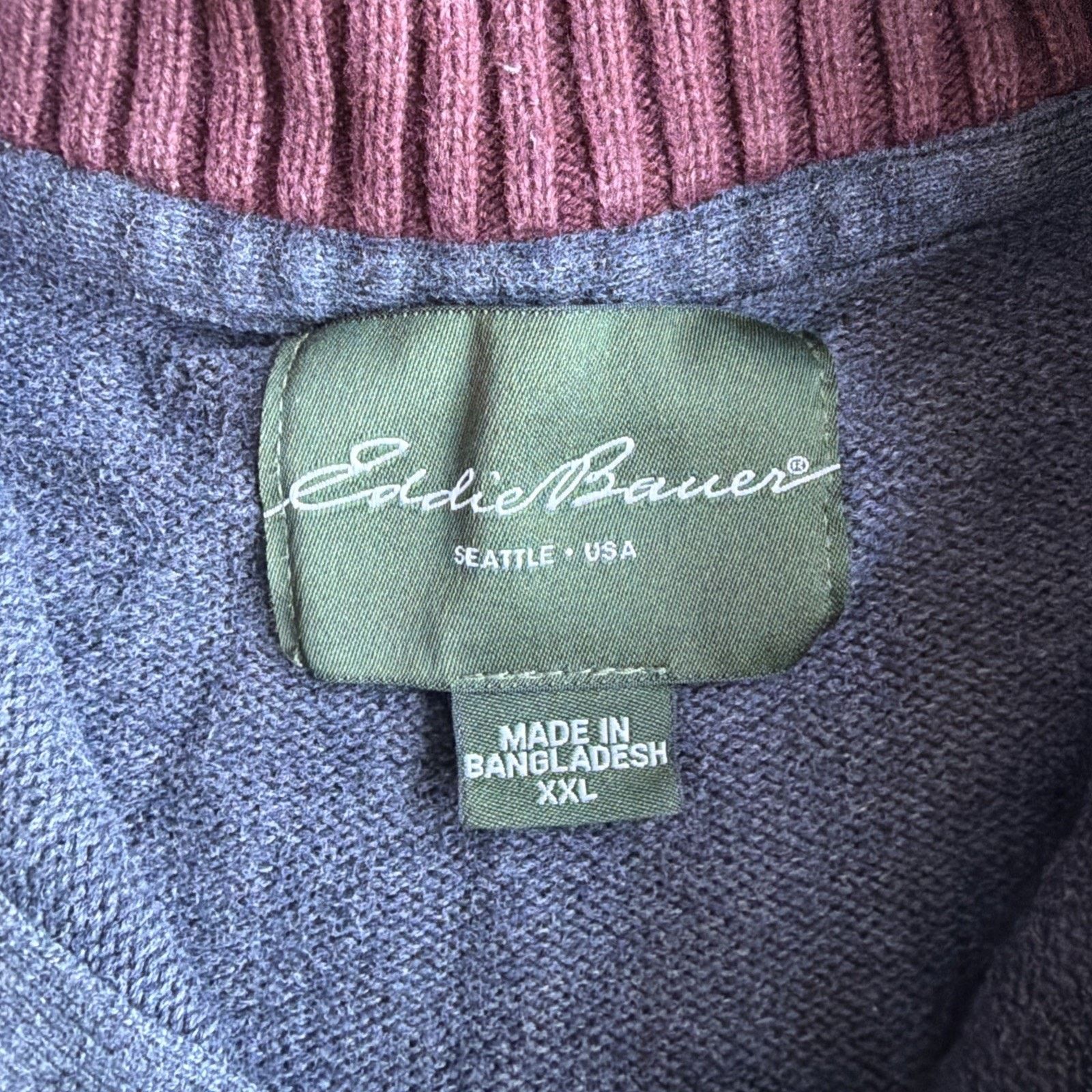 Eddie Bauer Vintage 90s Eddie Bauer 1/4 Zip Sweater Men XXL Pullover Size US XXL / EU 58 / 5 - 2 Thumbnail
