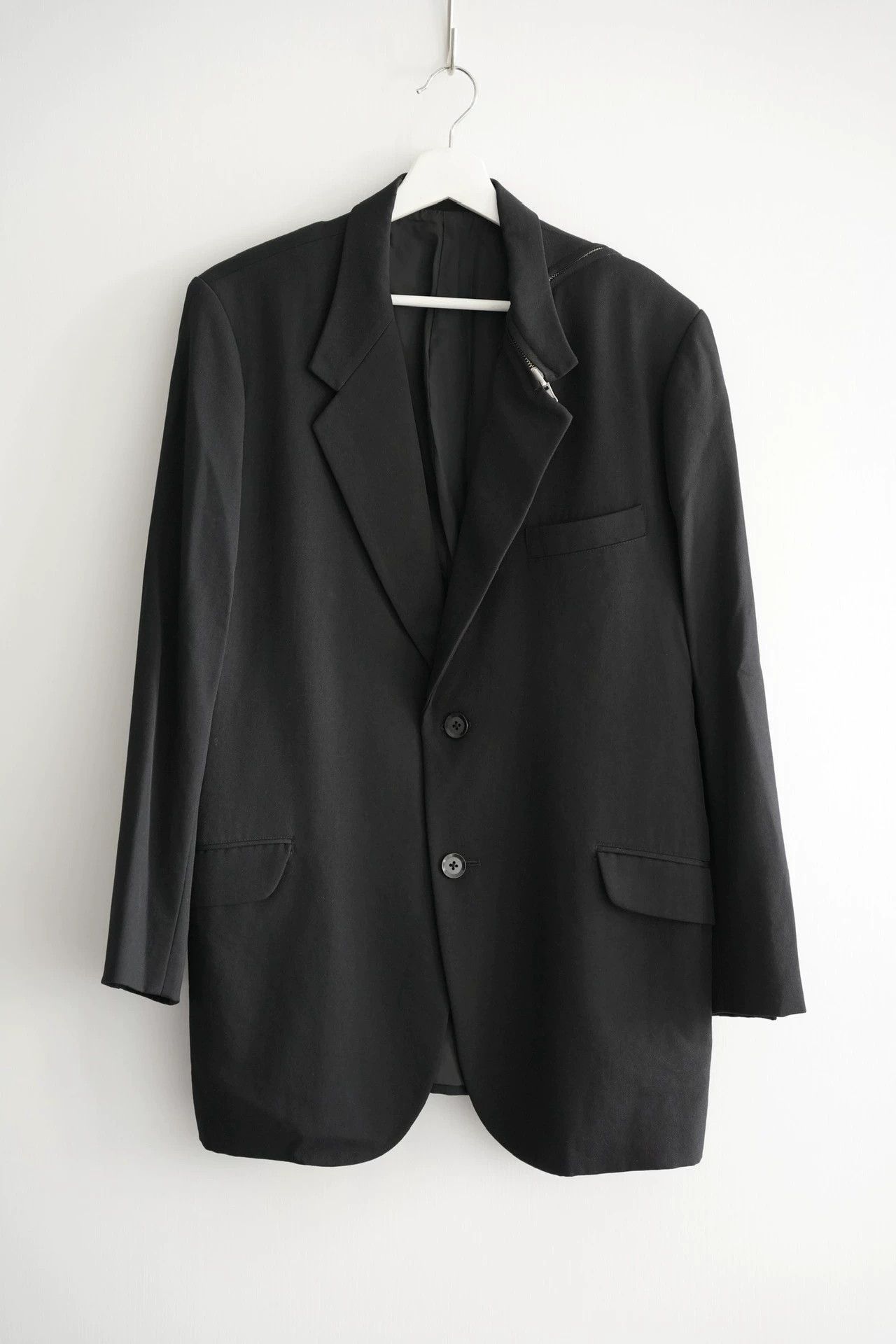Yohji Yamamoto Black Single-Breasted Blazer Size US L / EU 52-54 / 3 - 1 Thumbnail