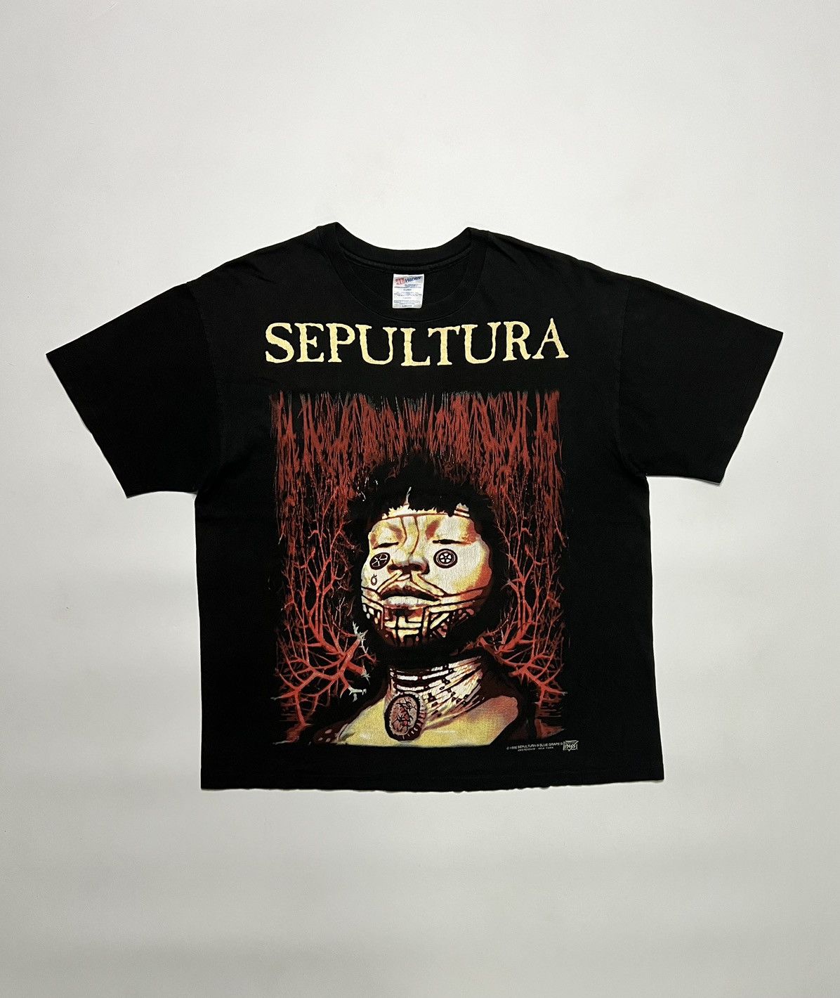 Band Tees × Vintage RARE Vintage 90s Sepultura by Backstagepass version T-Shirt Size US XL / EU 56 / 4 - 2 Thumbnail