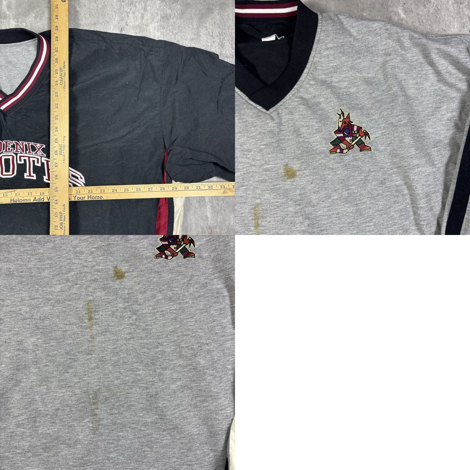 Starter VINTAGE 90s Phoenix Coyotes Starter Windbreaker Jacket 2XL Black Nylon Zip Size US XXL / EU 58 / 5 - 8 Thumbnail