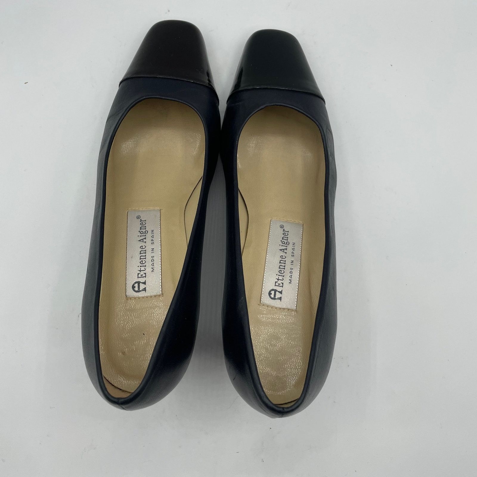 Etienne Aigner Etienne Aigner Strada Black Leather Patent Pumps Heels 7 Size US 7 / IT 37 - 7 Thumbnail