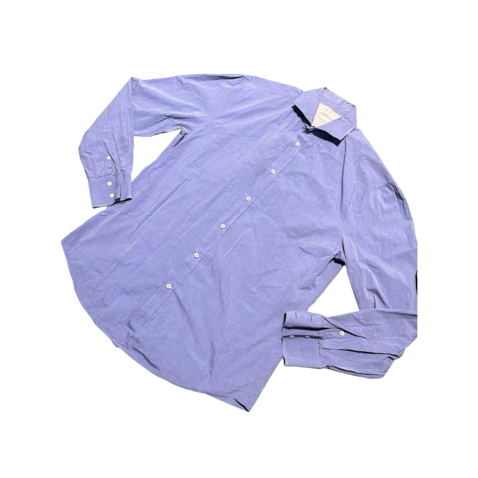 Brunello Cucinelli Brunello Cucinelli Shirt Button-Down 2XL Men Slim Fit Blue Cotton Long Sleeve Button-Up Collared Classic Italian Designer Fashion Size US XXL / EU 58 / 5 - 4 Thumbnail