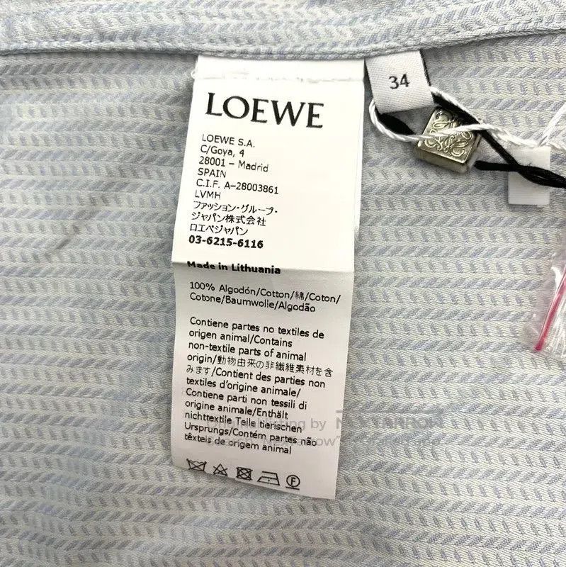 Loewe Loewe Light Blue Cotton Women’s Shirt . Size XXS / US 00 / IT 34 - 7 Thumbnail