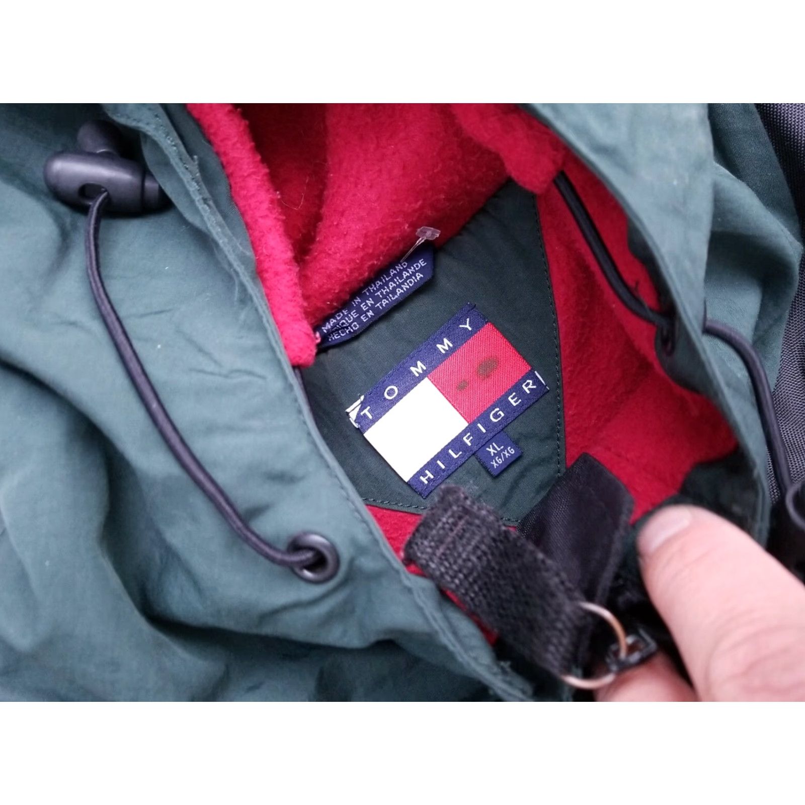 Tommy Hilfiger VINTAGE Tommy Hilfiger Athletics Jacket Green/Black Men XL Parka Full Zip Size US XL / EU 56 / 4 - 3 Thumbnail
