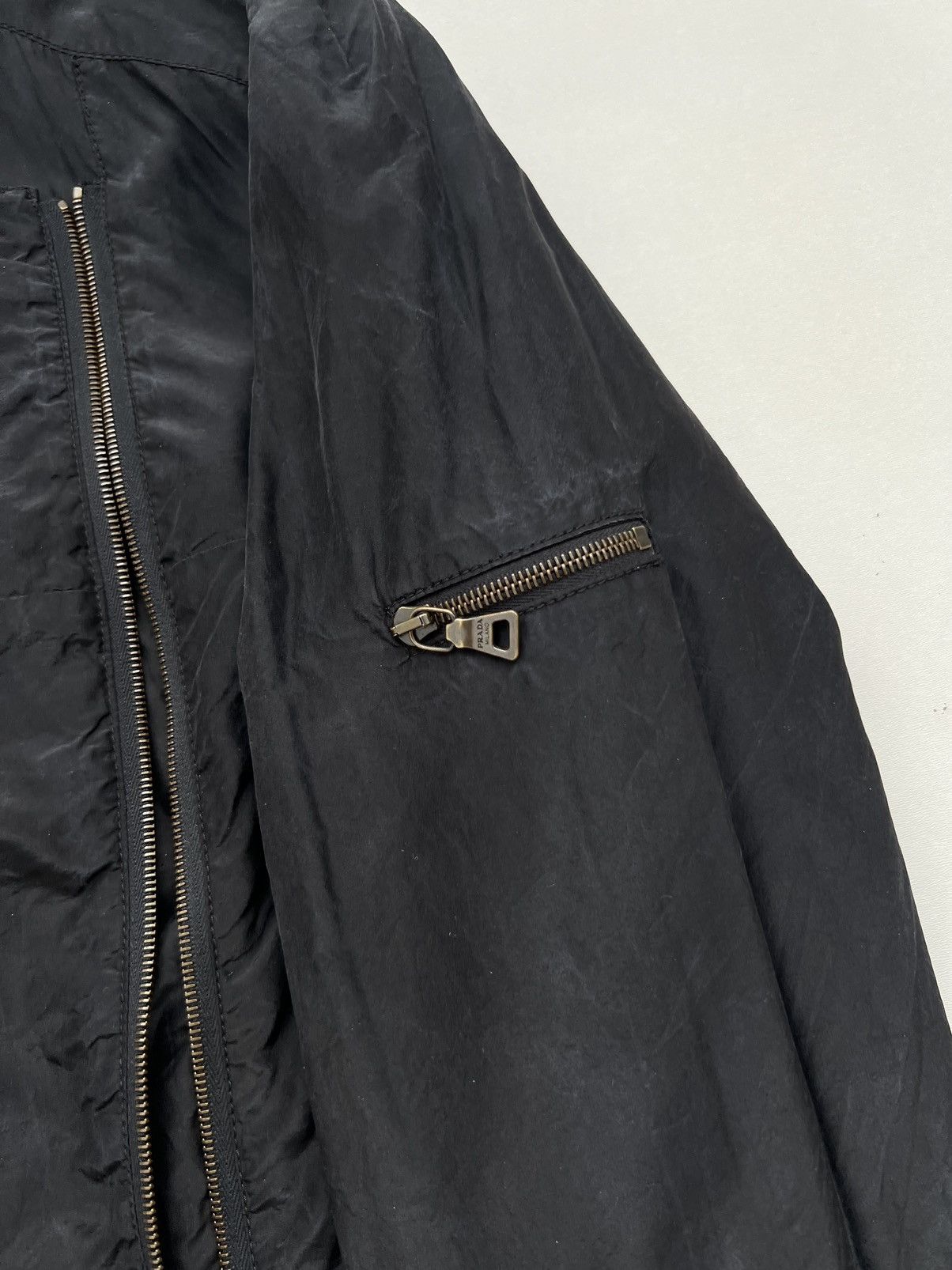 Prada S/S2008 Prada Sport Line Silk Blend Cropped Biker Jacket Size S / US 4 / IT 40 - 13 Thumbnail