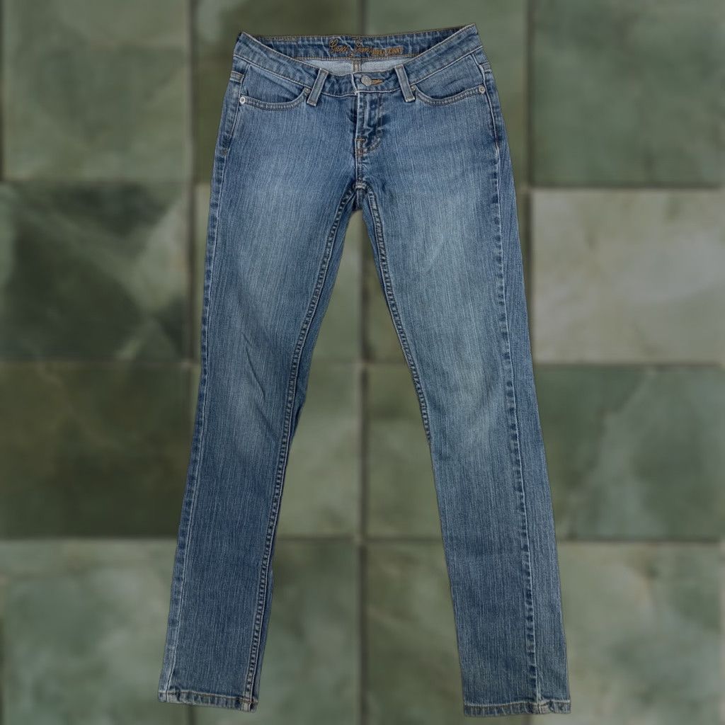 Guess GUESS Jeans Womens Skinny Jeans 24 Blue Sierra Stretch Medium Wash 5-Pocket Solid Denim Distressed Cotton Spandex Slim Juniors Women Mens?? Size 42" / US 20 - 1 Thumbnail