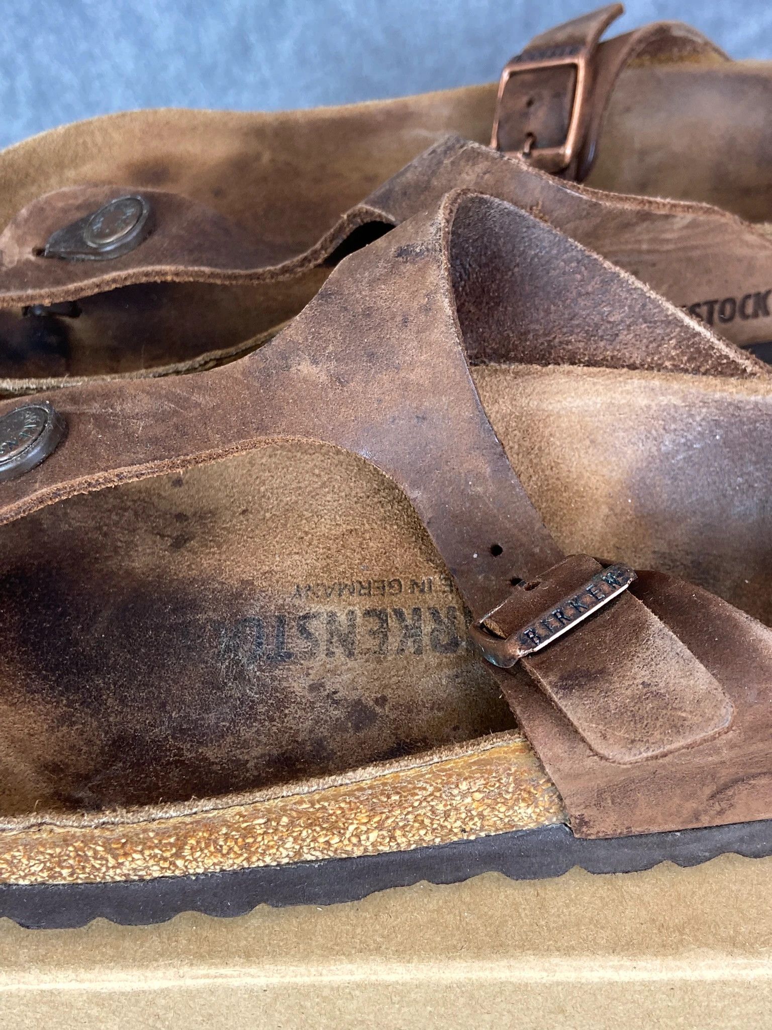 Birkenstock Birkenstock Brown Leather Sandals Size 38 Size US 5.5 / EU 38 - 3 Thumbnail