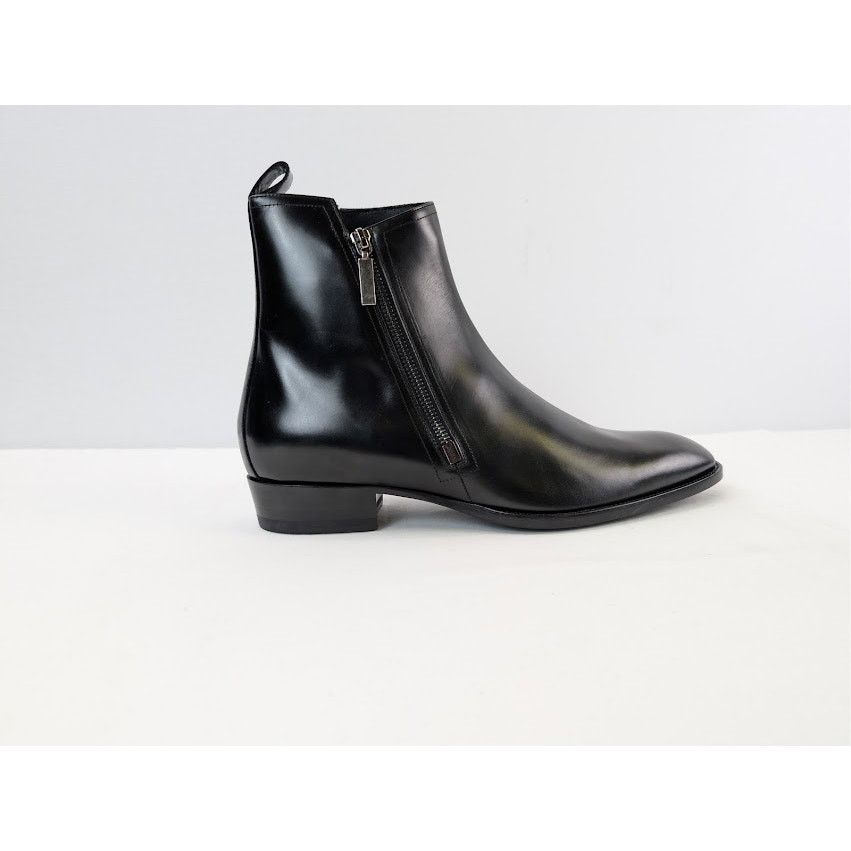 Saint Laurent Paris o1rshd1 Leather Shezan Wyatt 30 Chelsea Boots in Nero Size US 10.5 / EU 43-44 - 4 Thumbnail