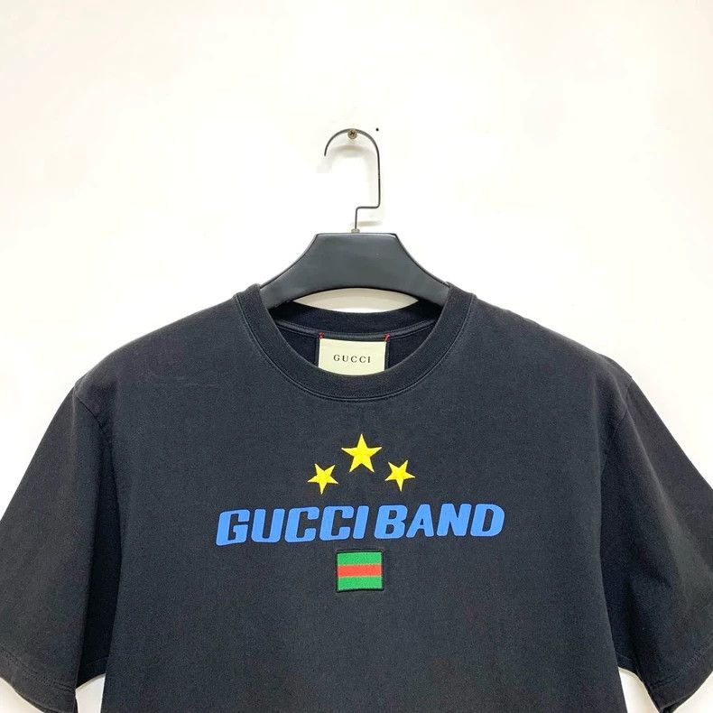 Gucci Gucci Black star embroidered T-shirt Size US L / EU 52-54 / 3 - 5 Thumbnail
