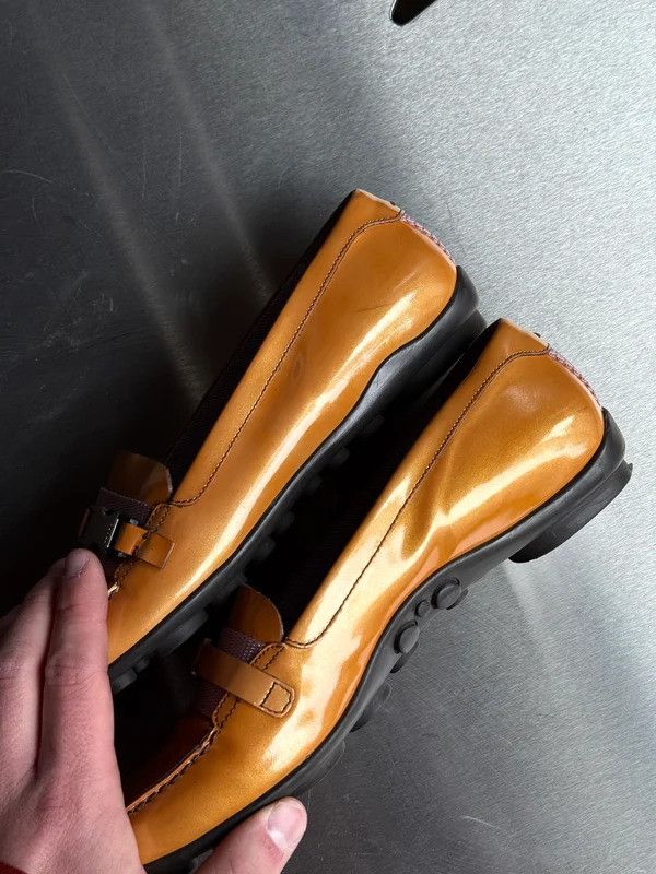 Prada Vintage Prada Vernis Flat Loafers Orange - EU 36.5 Size US 5.5 / IT 35.5 - 8 Thumbnail
