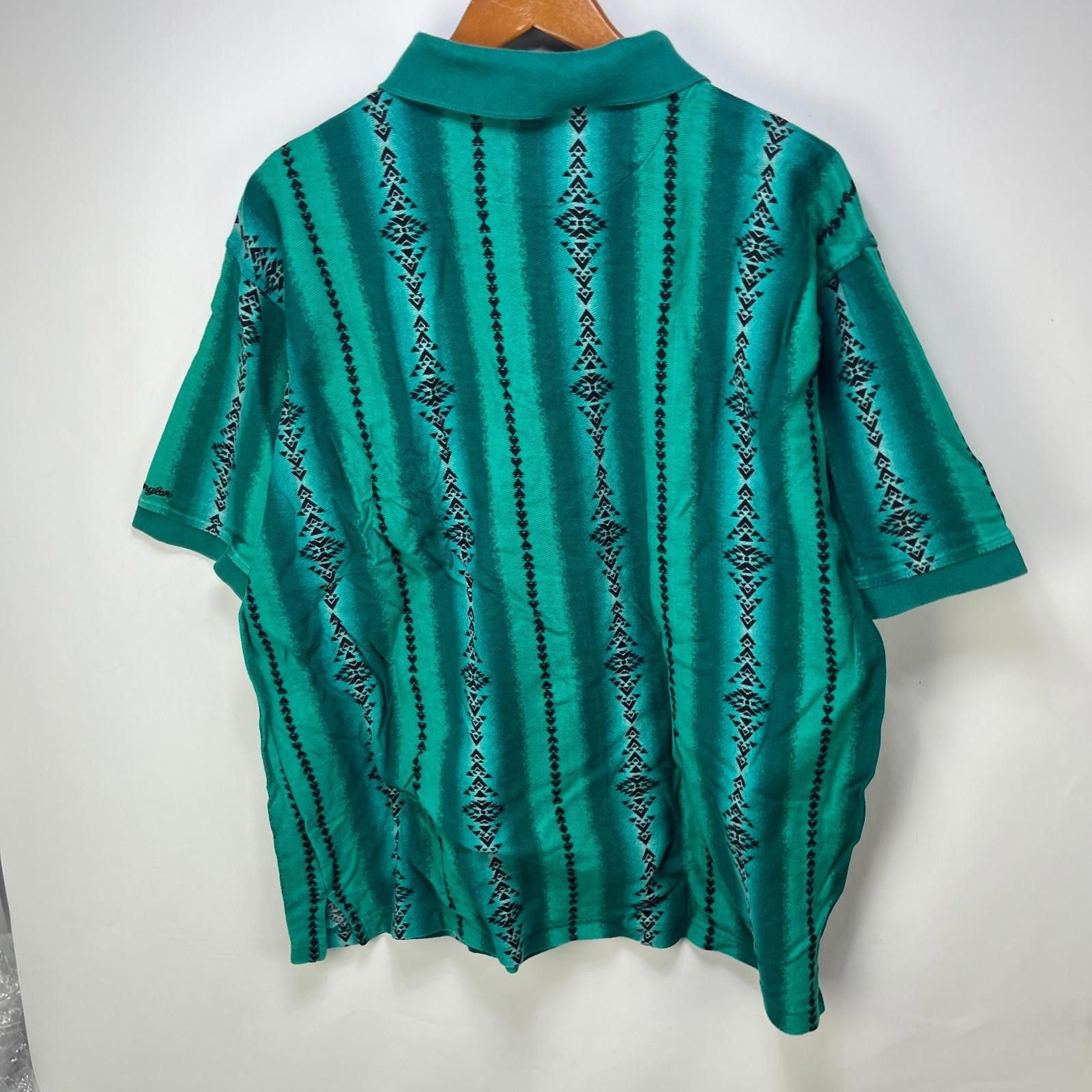 Wrangler Vintage 90s Wrangler Western Aztec Polo Shirt 2XL Size US XXL / EU 58 / 5 - 9 Thumbnail