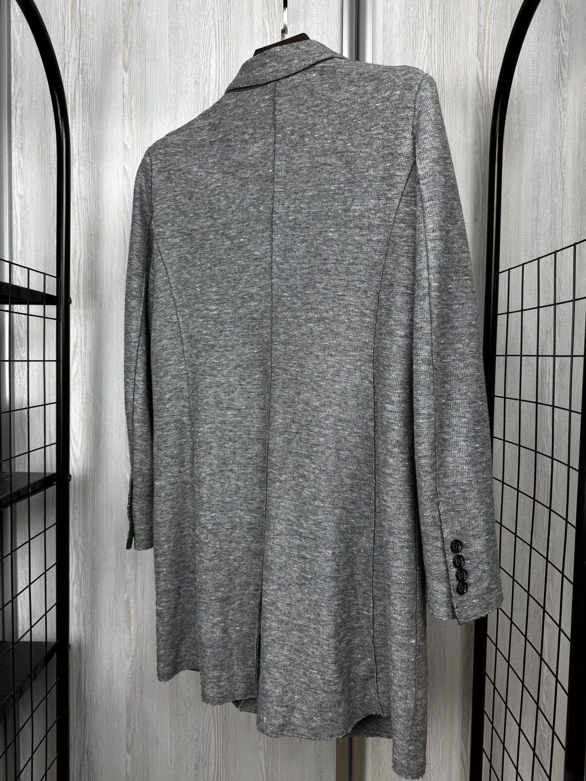 Eleventy Eleventy grey linen blend made in italy blazer coat Size L / US 10 / IT 46 - 8 Thumbnail