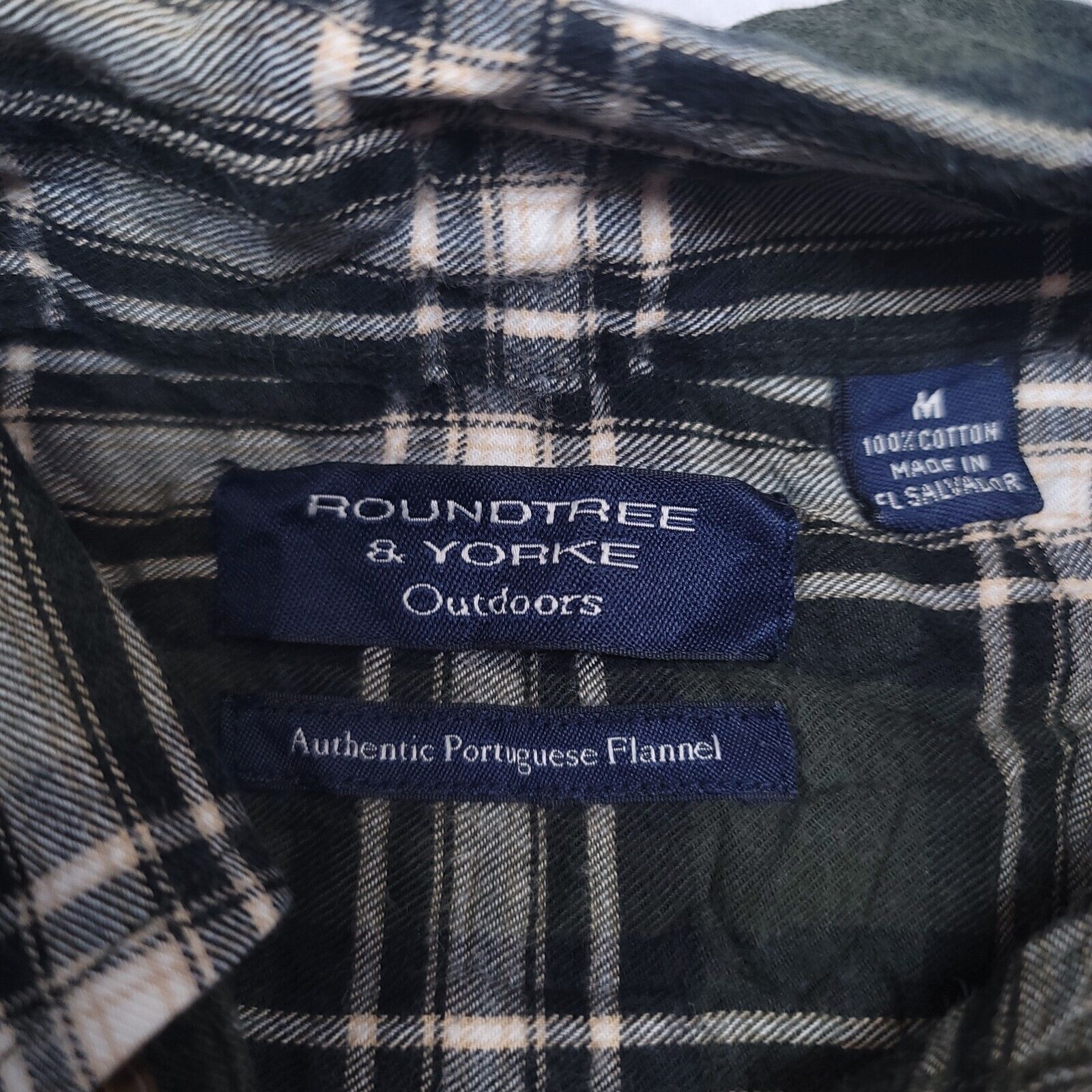 Roundtree & Yorke Roundtree & Yorke Tartan Flannel Shirt Mens Size M Green Size US M / EU 48-50 / 2 - 3 Thumbnail