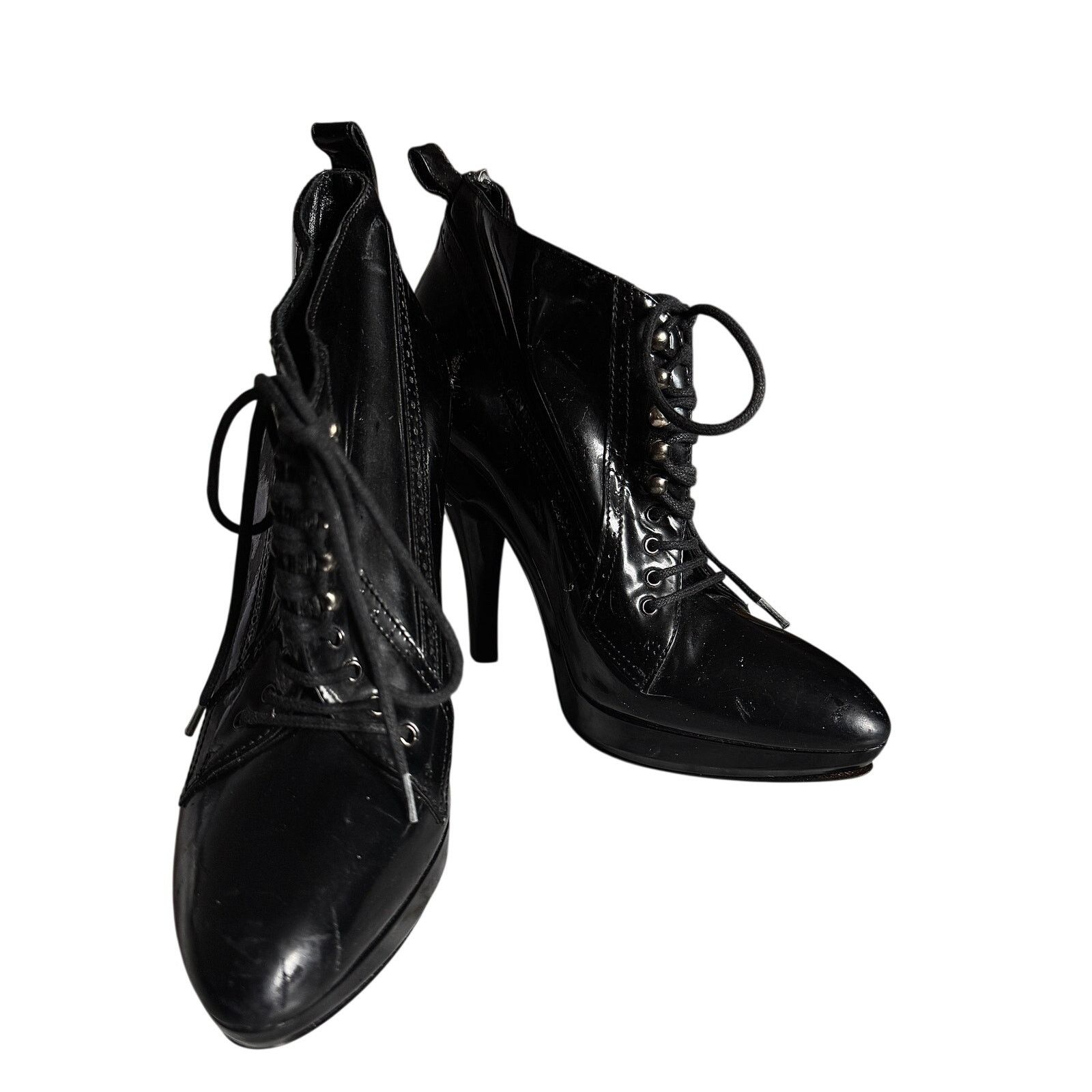 Burberry Burberry Prorsum Patent Leather Wingtip Booties Size US 7 / IT 37 - 1 Thumbnail