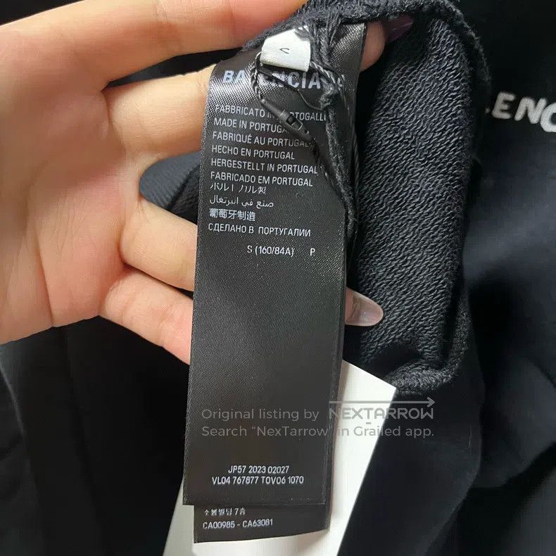 Balenciaga Balenciaga Black Solid Color Brand Logo Printed Hooded Lon Size US S / EU 44-46 / 1 - 4 Thumbnail