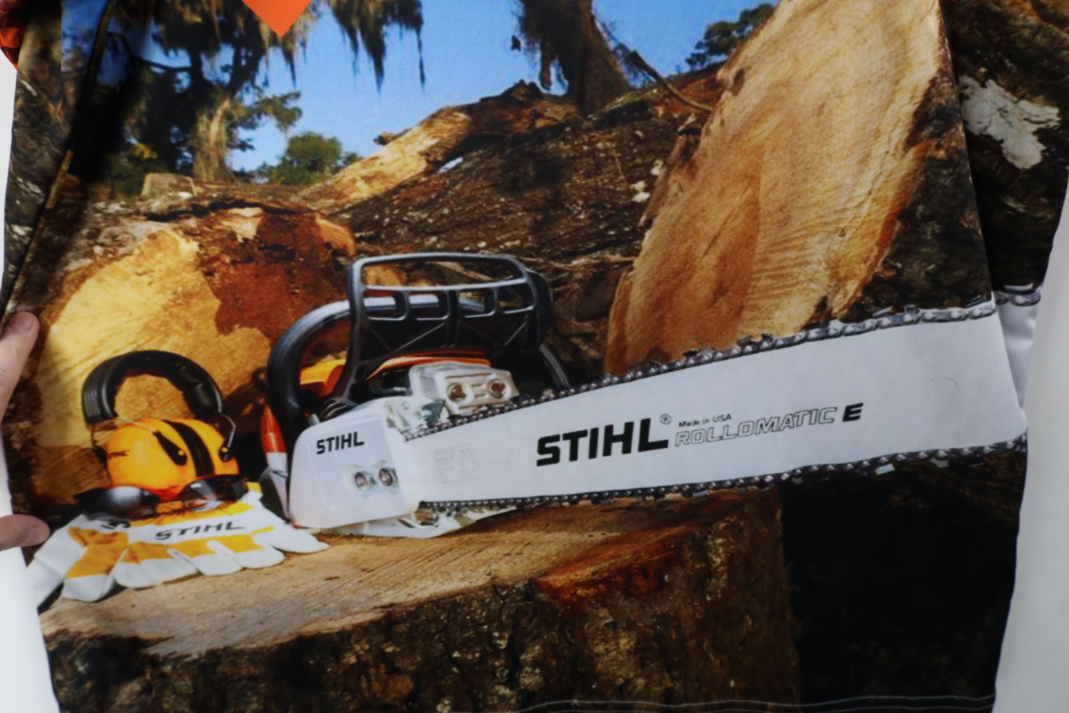 Vintage Vintage Y2K Stihl Chainsaws Over Print Short Sleeve T-Shirt Size US XL / EU 56 / 4 - 13 Thumbnail