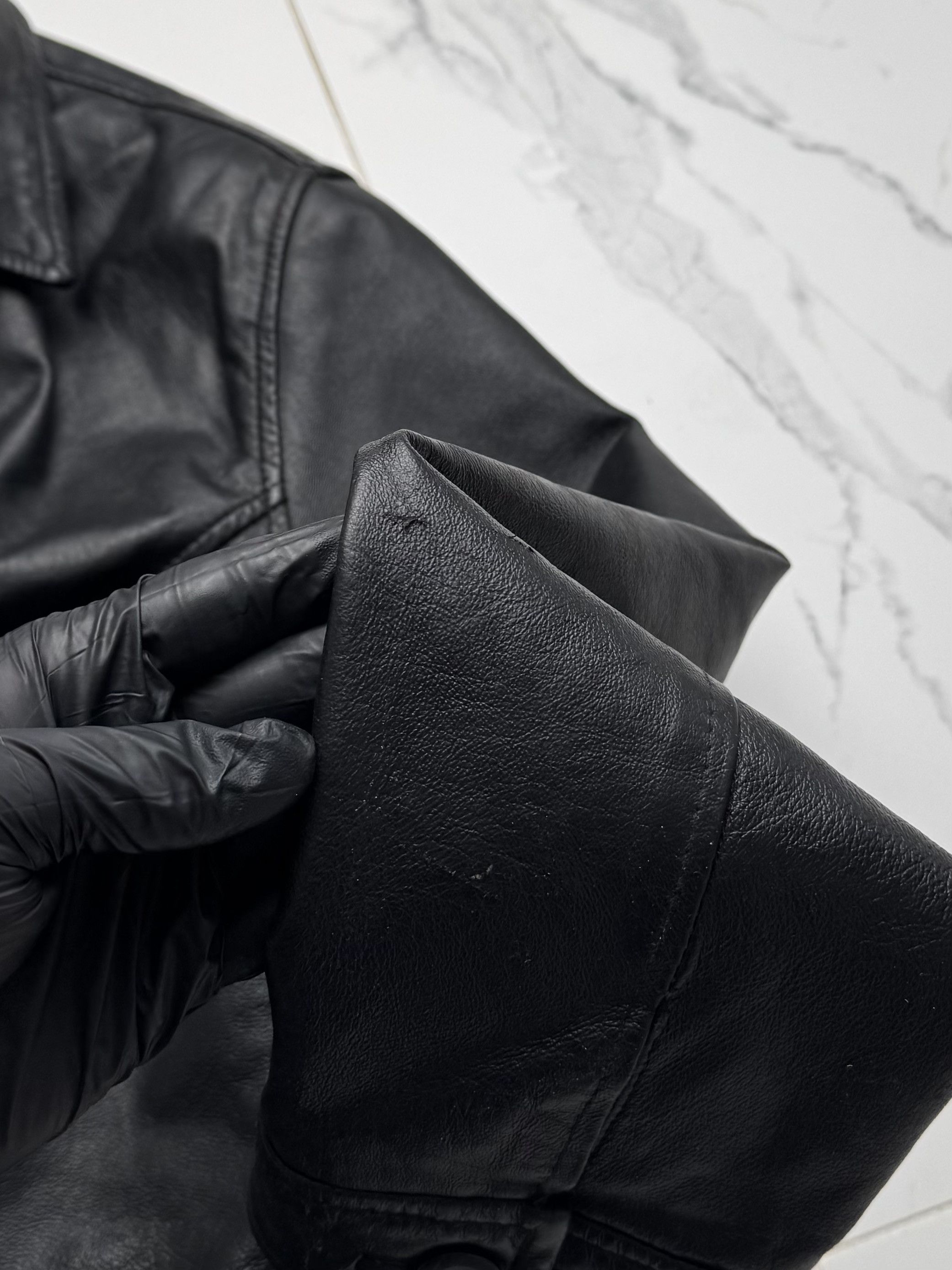 Japanese Brand Y2K Black Leather Jacket Mens Zip Up Classic Minimal Coat Size US M / EU 48-50 / 2 - 15 Thumbnail