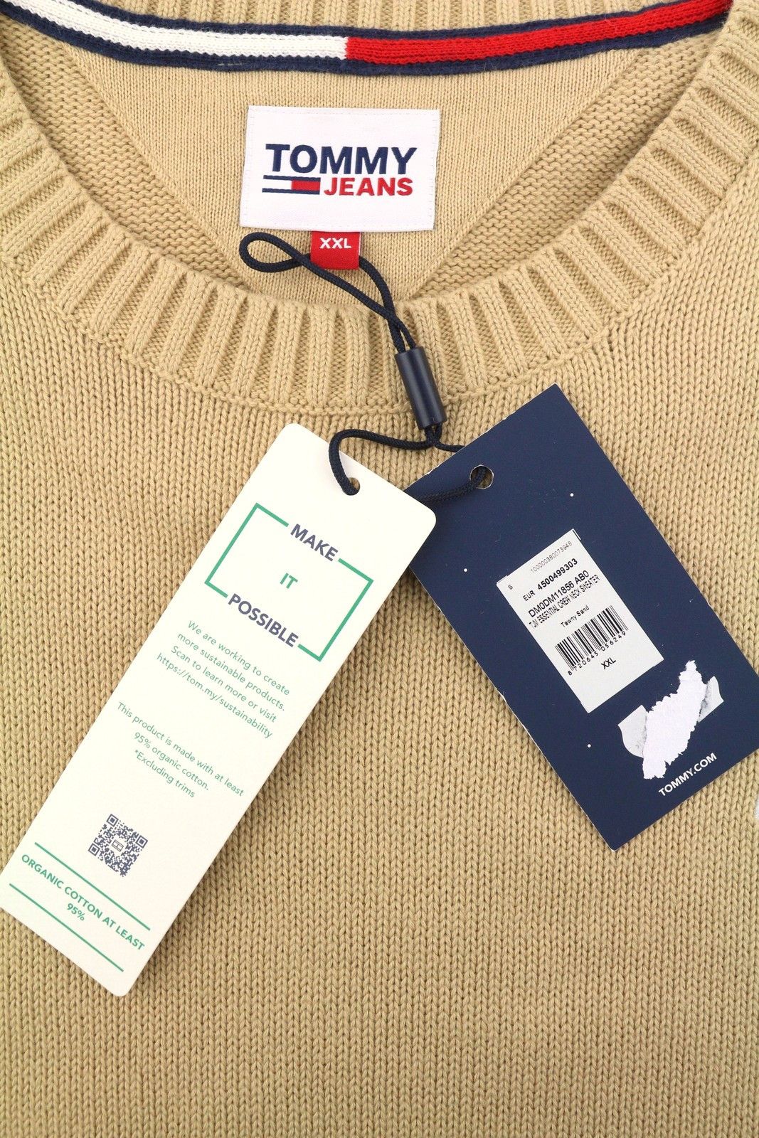 Tommy Hilfiger ESSENTIAL CREW NECK 2XL Tawny Sand Pullover 87378 Size US XXL / EU 58 / 5 - 6 Thumbnail