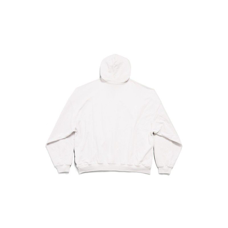 Balenciaga o1mt1gz0125 Lo_ve Hoodie Oversized in Off White Size US XL / EU 56 / 4 - 2 Thumbnail
