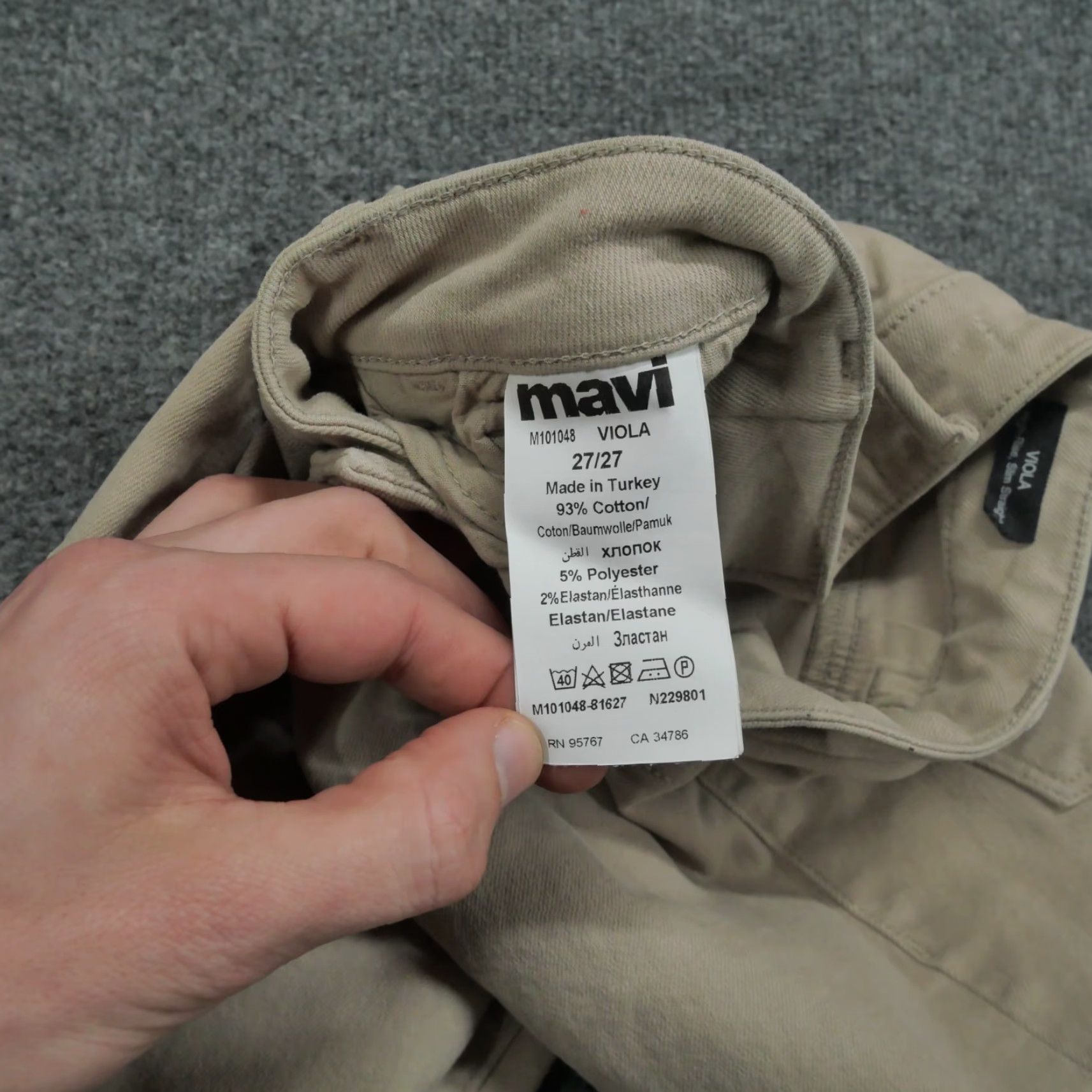 Mavi Mavi Jeans Womens 27 Tan Khaki Viola High Rise Slim Straight Cropped 26x26 Denim Pocket 5-Pocket Beige Cotton Blend Regular Womens Jeans Size 26" / US 2 / IT 38 - 4 Thumbnail