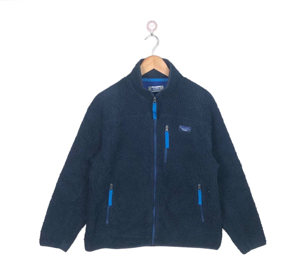 Vintage Vintage Cosby Blue Pile Fleece Sherpa Boa Jacket Sweater Size US M / EU 48-50 / 2 - 1 Thumbnail