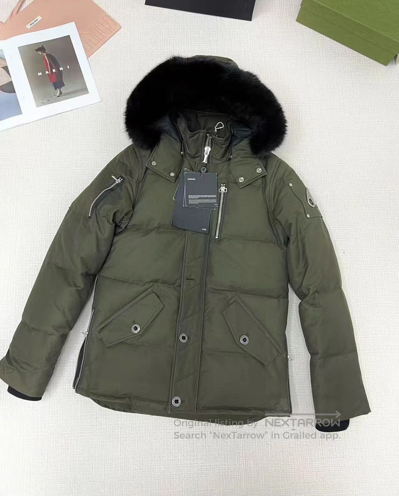 Moose Knuckles Moose Knuckles Olive Green Down Jacket. Size US S / EU 44-46 / 1 - 1 Thumbnail