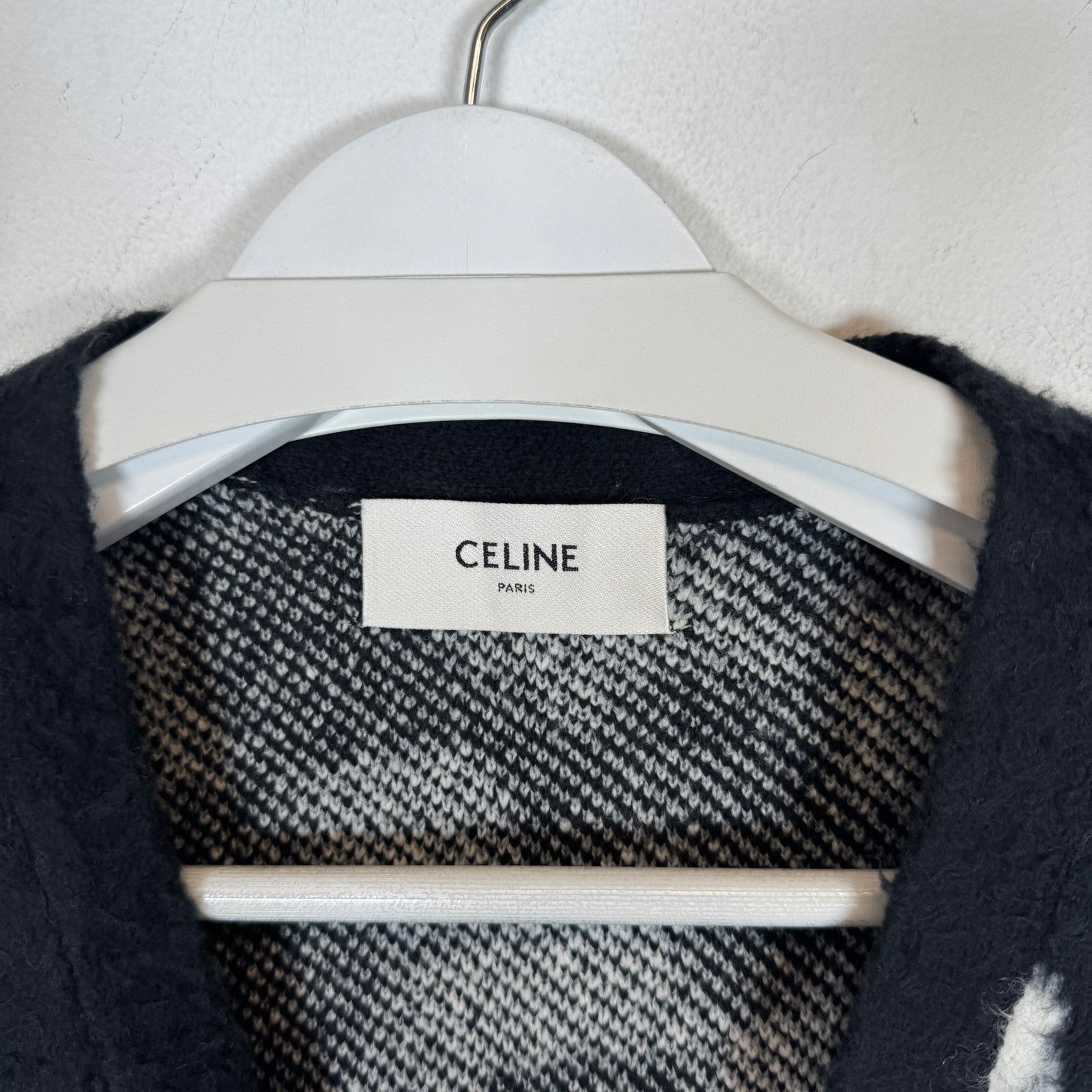 Celine Celine Brushed Cotton-Blend Jacquard Cardigan Size M Size US M / EU 48-50 / 2 - 2 Thumbnail