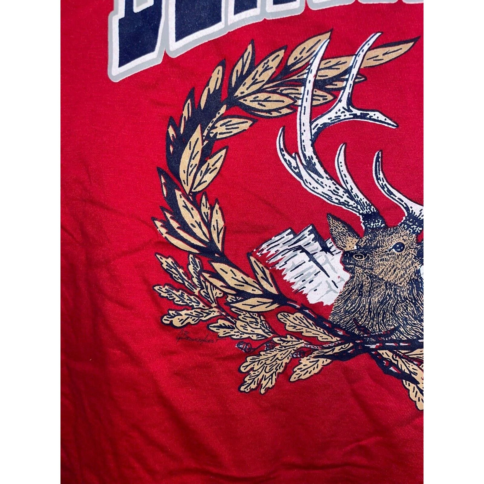 Jerzees Vintage Black Hills Shirt South Dakota Elk Red VTG 90s Tee M Size US M / EU 48-50 / 2 - 7 Thumbnail