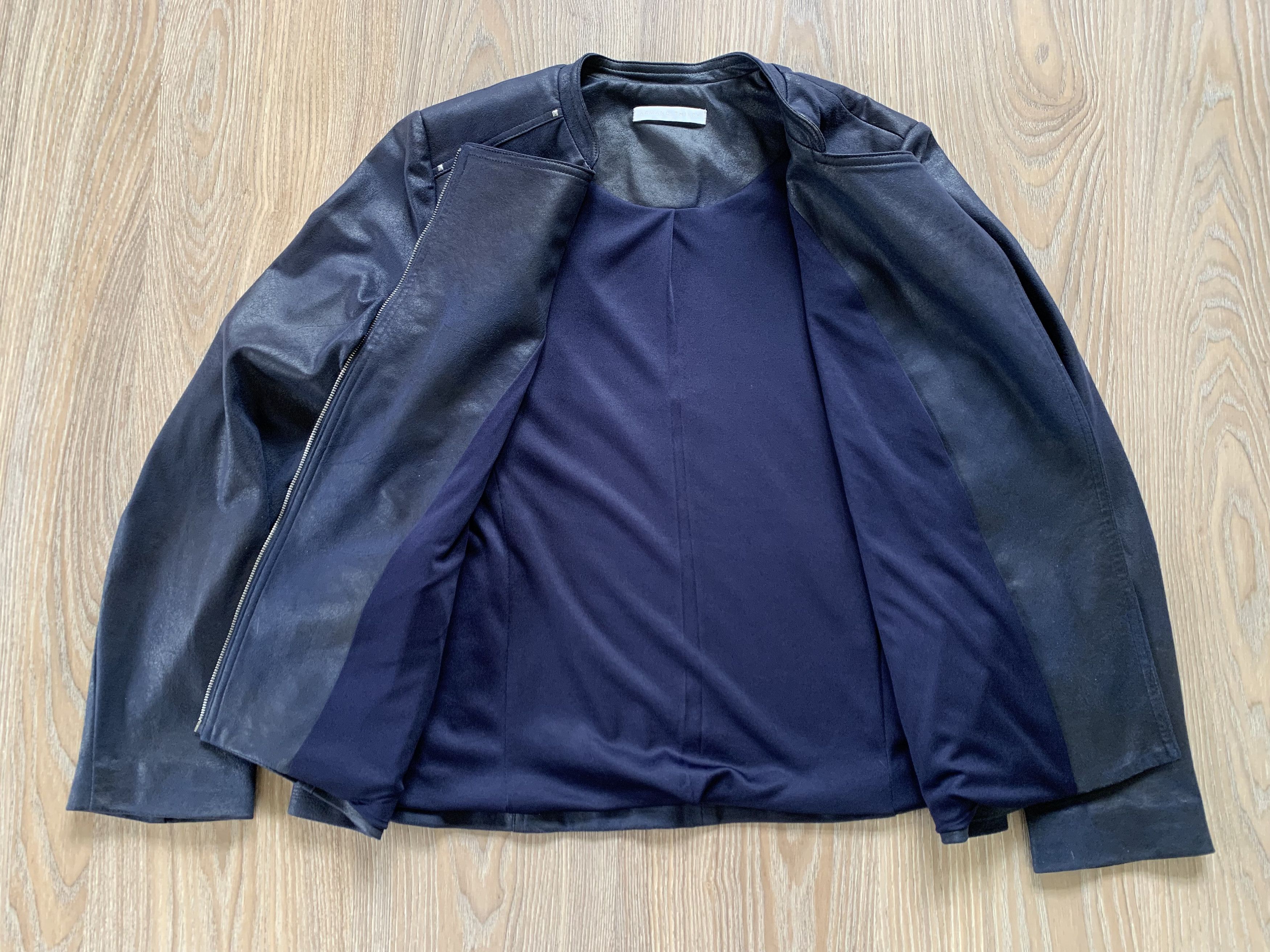 Other Armand Thiery Light Navy Blue Biker Jacket Size M / US 6-8 / IT 42-44 - 4 Thumbnail