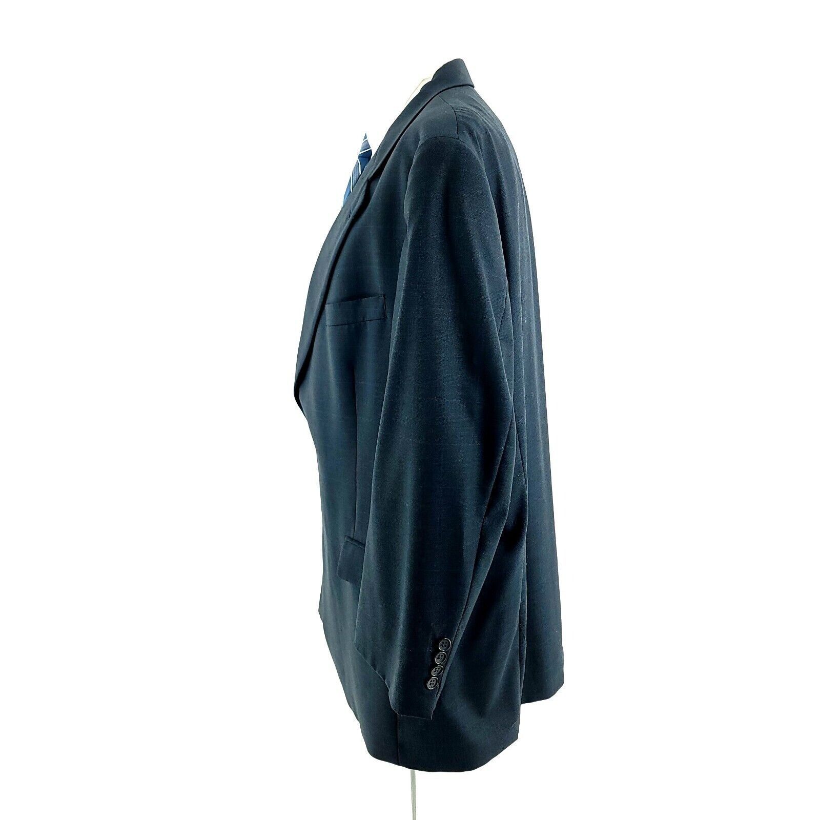 Austin Reed Austin Reed Wool 2 Button 2 Piece Suit 48L Blue Check Window Size 48L - 6 Thumbnail