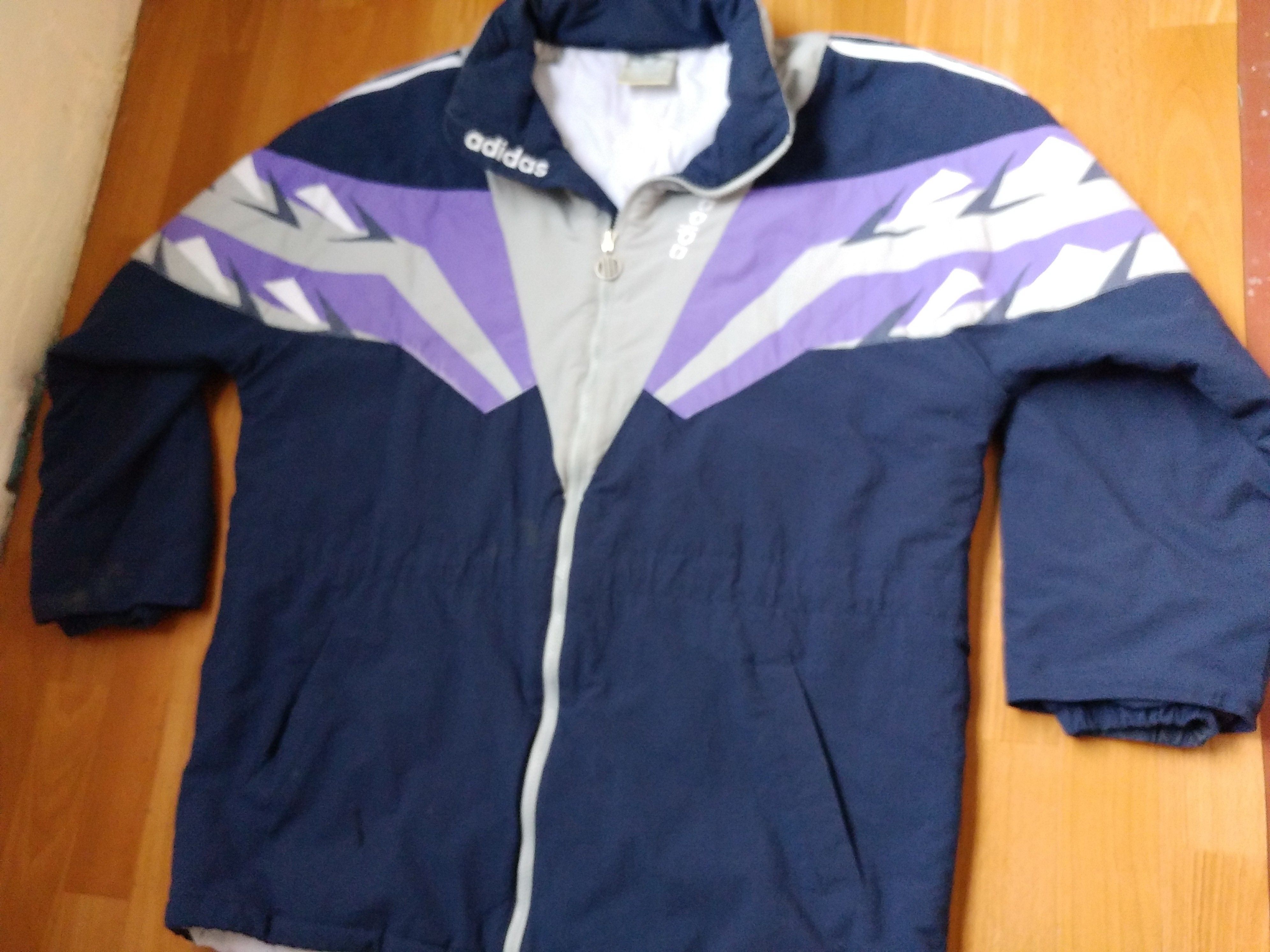 Adidas × Vintage ADIDAS jacket, blue vintage hip hop 90s hip-hop size L Size US L / EU 52-54 / 3 - 5 Thumbnail