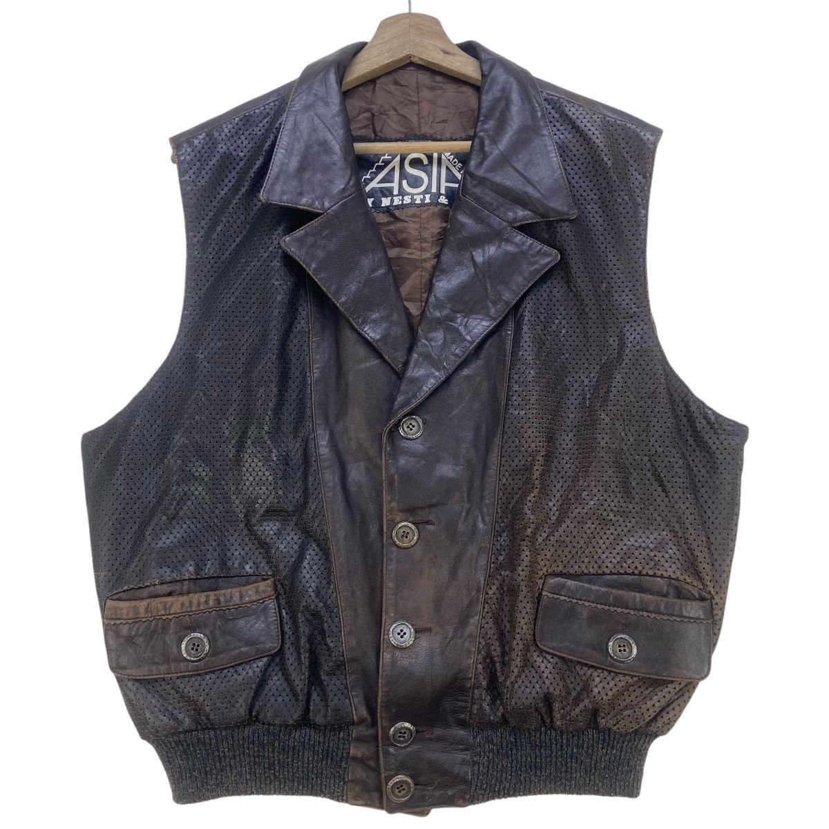 Genuine Leather × Vintage Vintage Asia by Nesti & Co Leather Vests Size US S / EU 44-46 / 1 - 1 Thumbnail