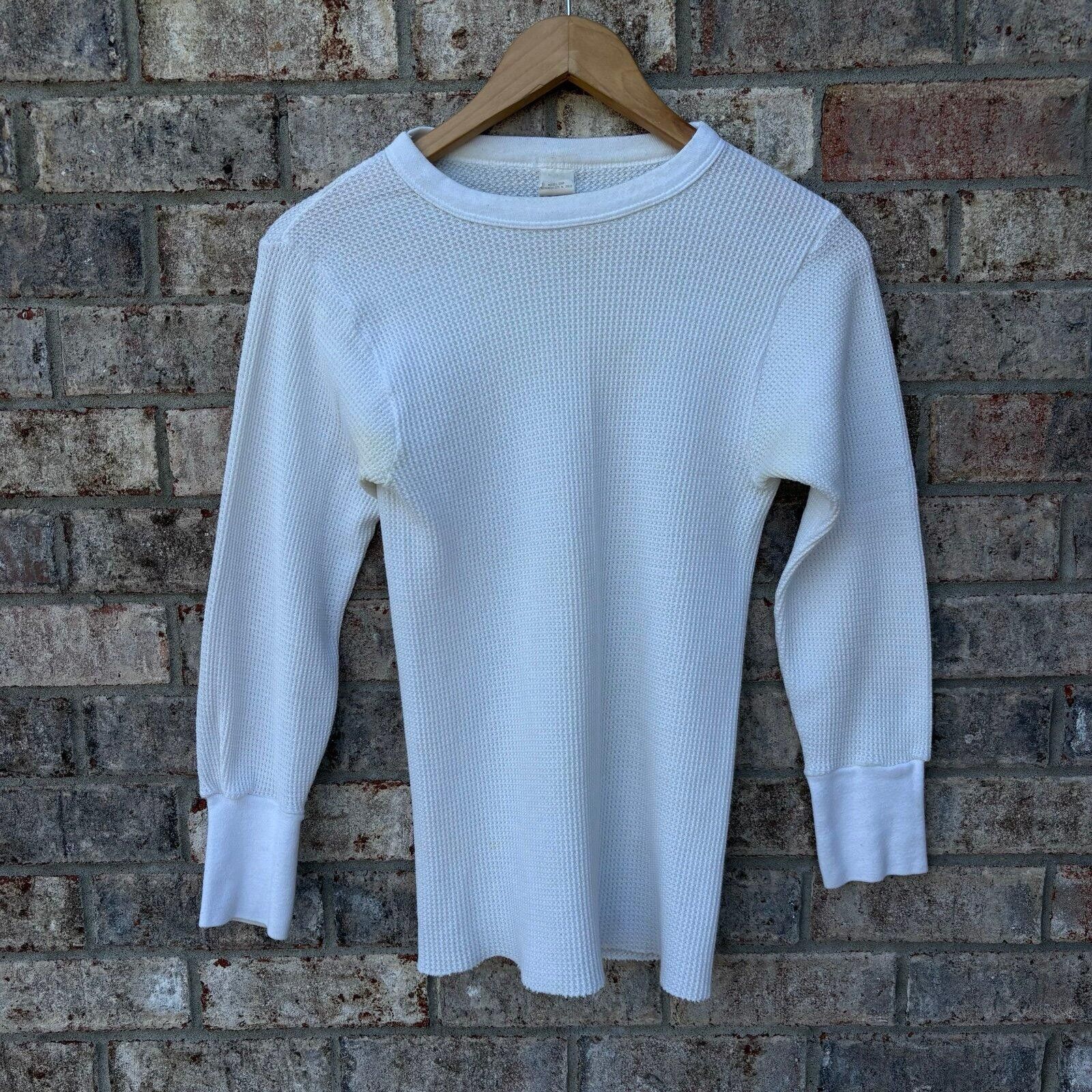 Dickies Vintage 80s white waffle net thermal longsleeve Size US M / EU 48-50 / 2 - 1 Thumbnail