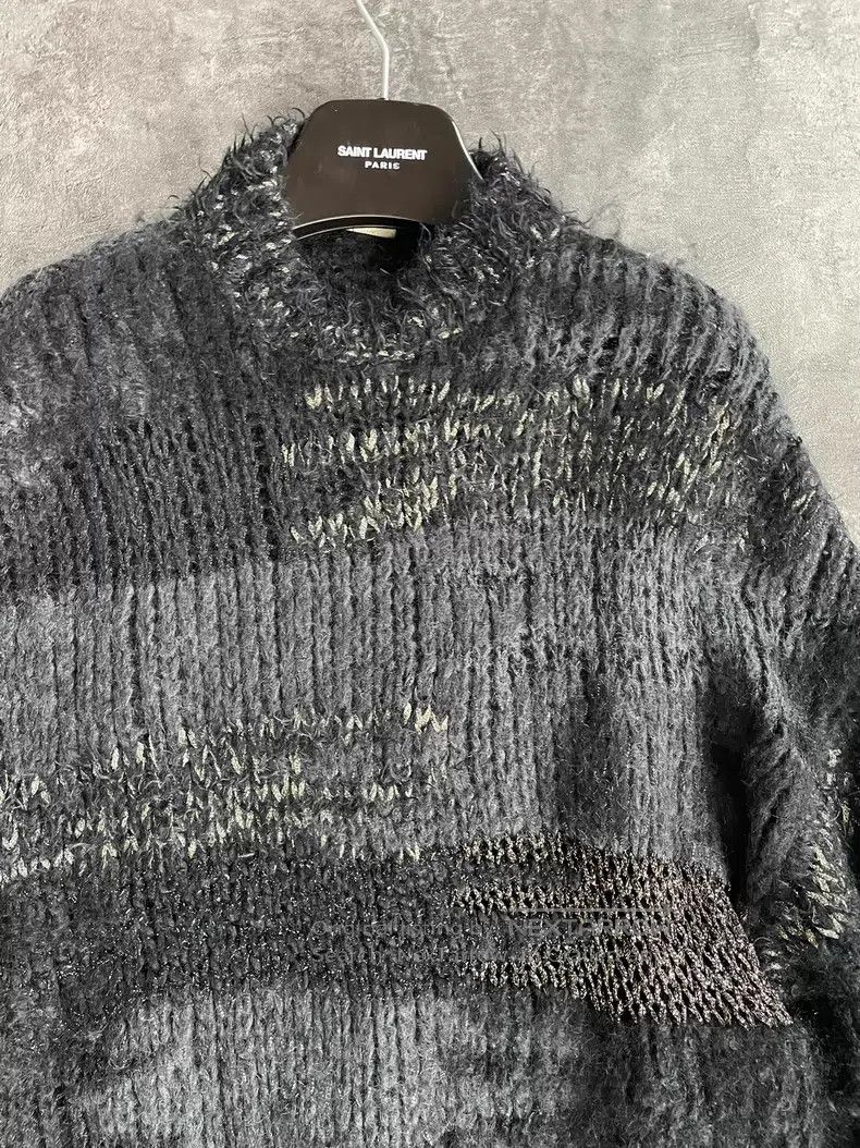 Saint Laurent Paris Saint Laurent Paris Black and Gold Blended Mohair Half Cre Size US XS / EU 42 / 0 - 4 Thumbnail