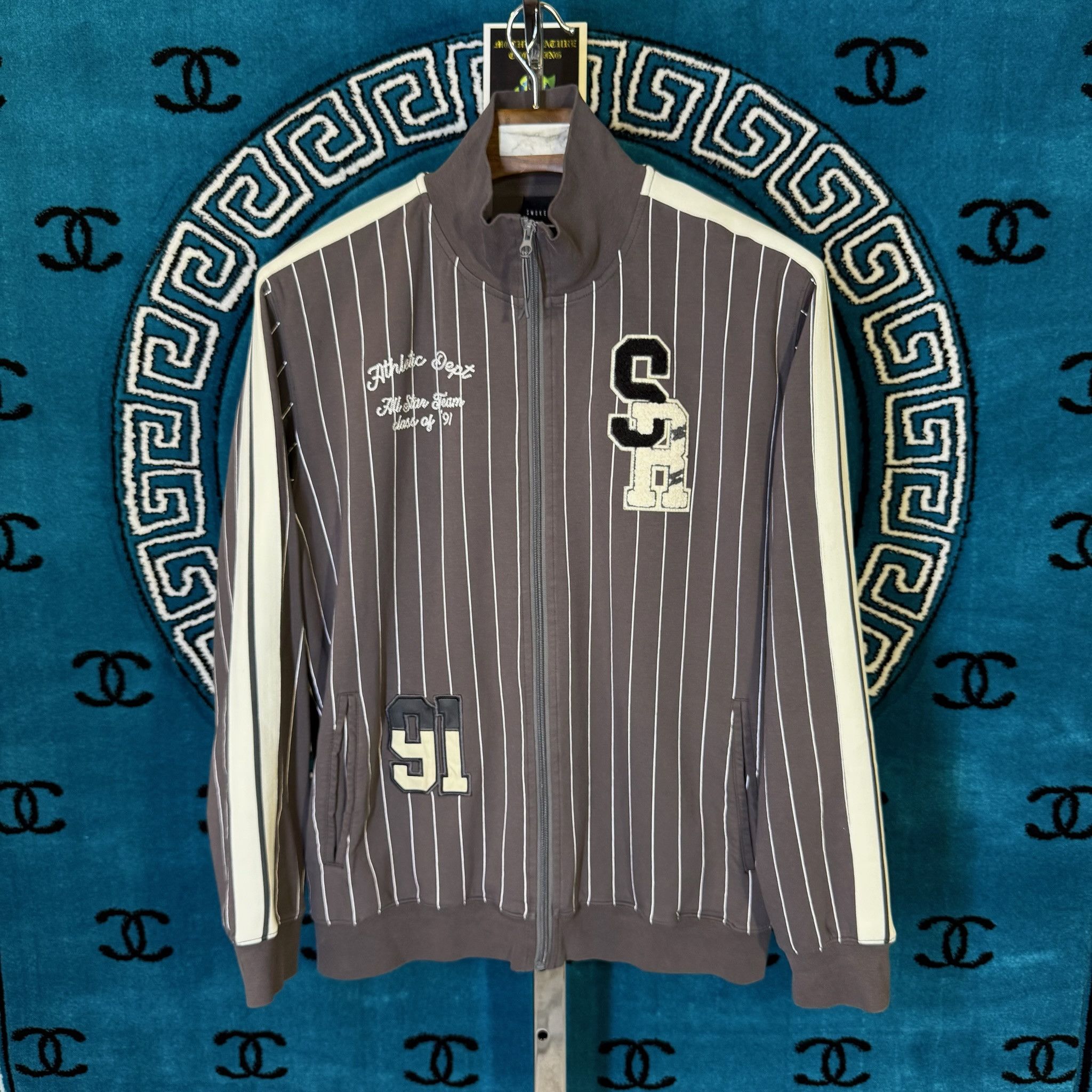 Smoke Rise SMOKE RISE ALL STAR PINSTRIPE L/S SWEATER Size US XL / EU 56 / 4 - 2 Thumbnail