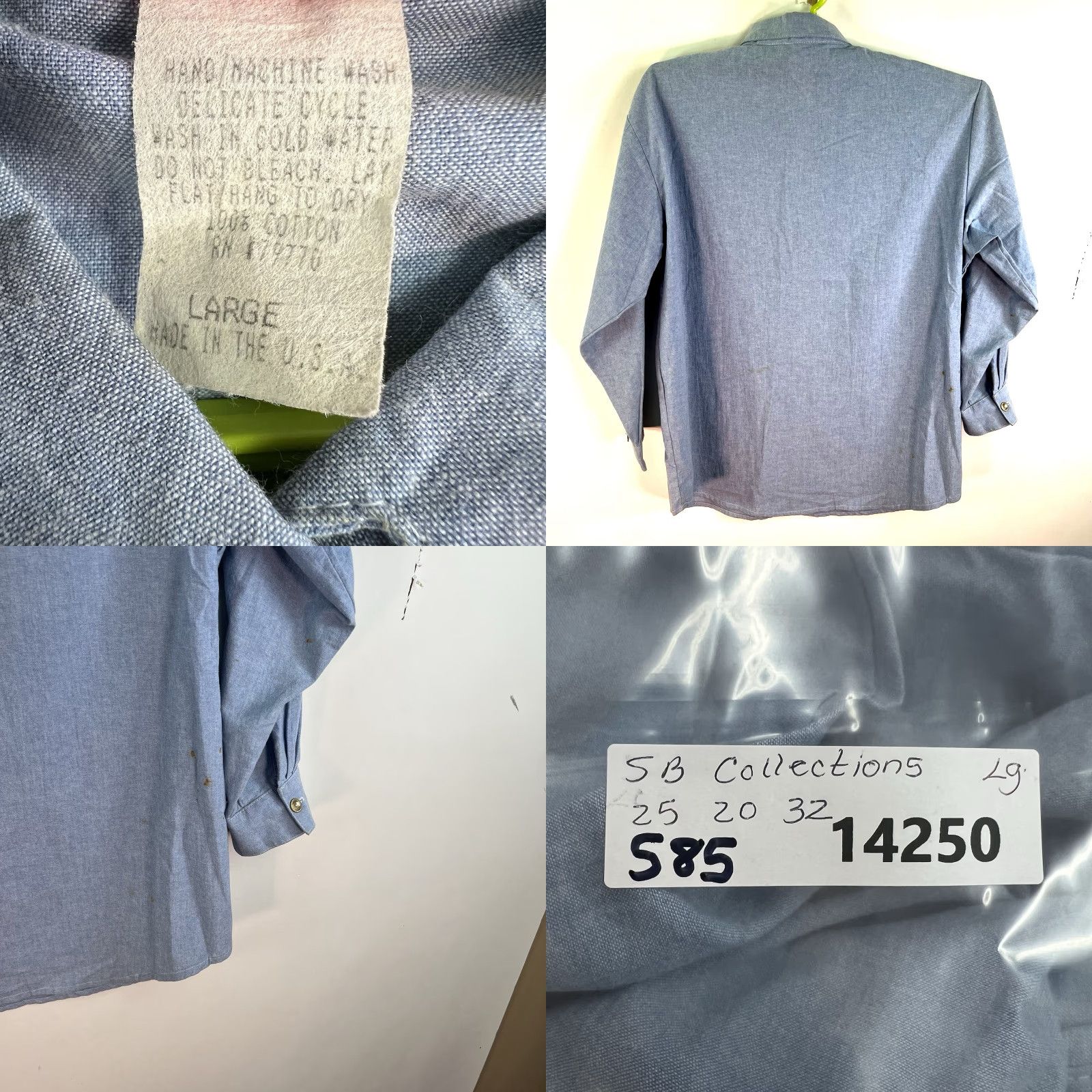 Vintage VINTAGE S.B. Collections Western Embroidered Button-Up Shirt Womens Size L Blue Denim Classic Casual Long Sleeve Size L / US 10 / IT 46 - 8 Thumbnail