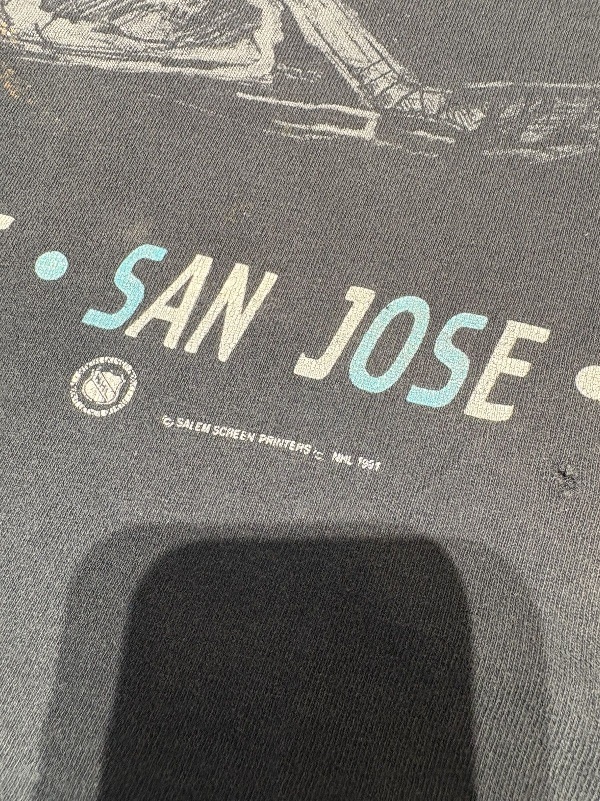 Other Vintage 1991 NHL San Jose Sharks Double-Sided Tee Size US M / EU 48-50 / 2 - 2 Thumbnail