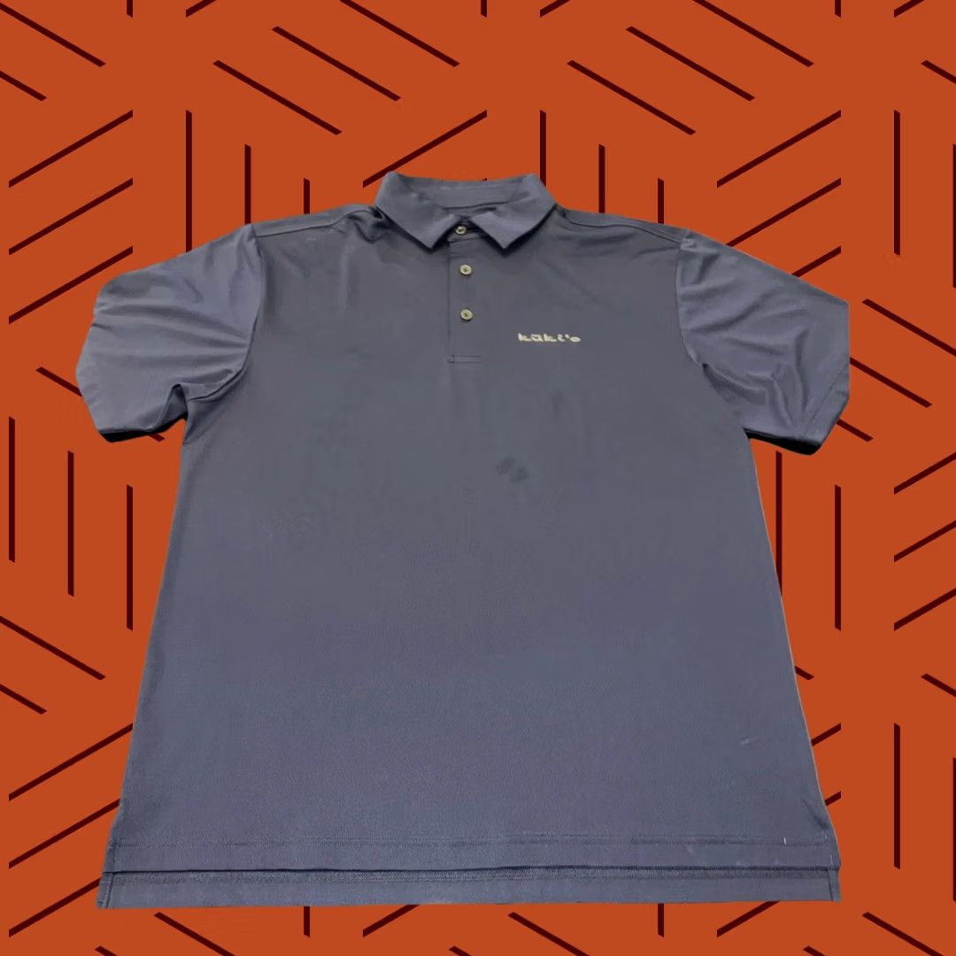 Vintage Kuki’o Country Club Golf Polo Shirt Adult Large Blue Solid Logo Polo Cap Sleeve Short Sleeve 100% Polyester mens NWD Size US L / EU 52-54 / 3 - 1 Thumbnail