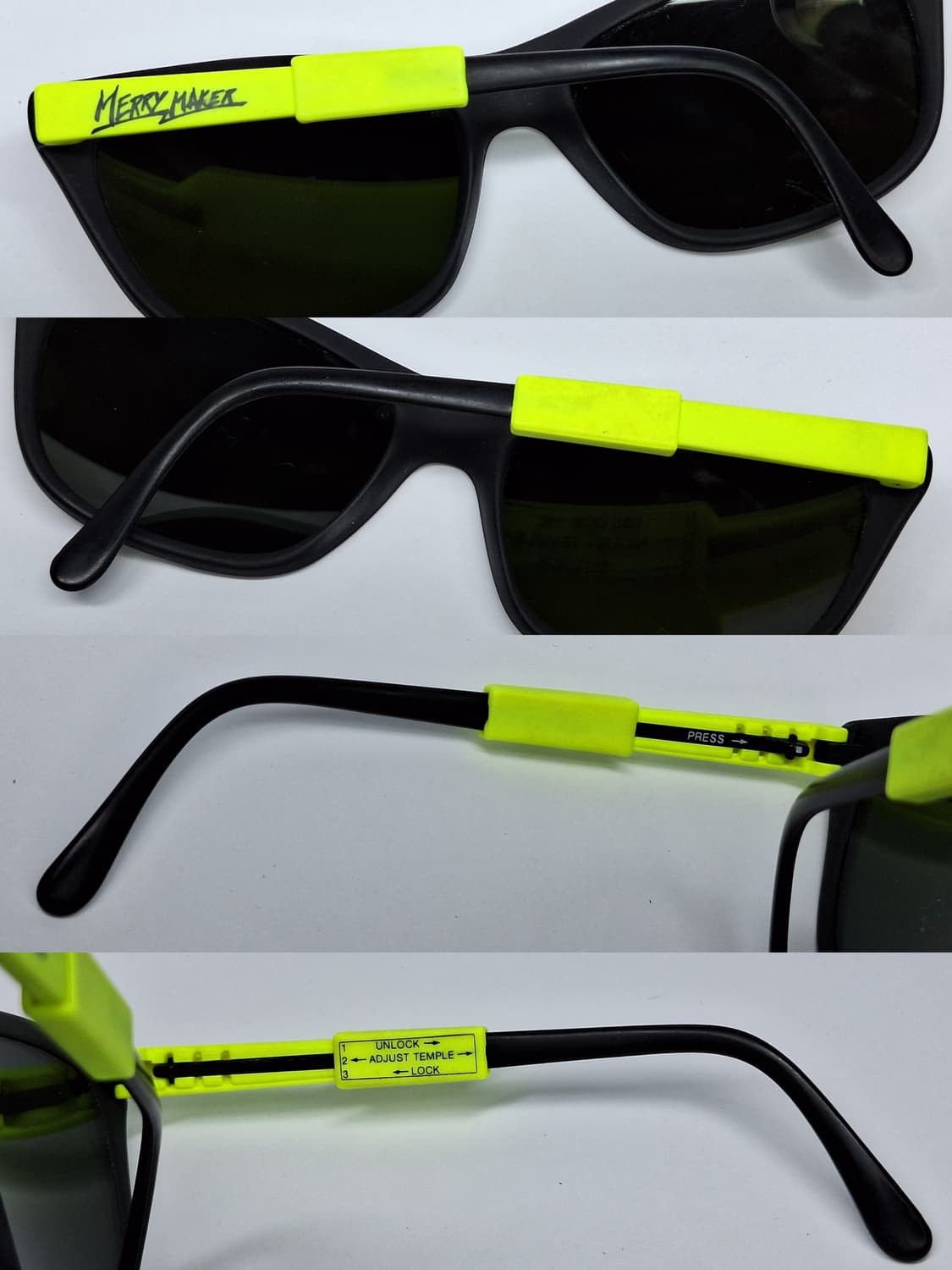 Other 2000s MERRY MAKER Adjustable Temple Neon Mirror Sunglasses Size ONE SIZE - 4 Thumbnail