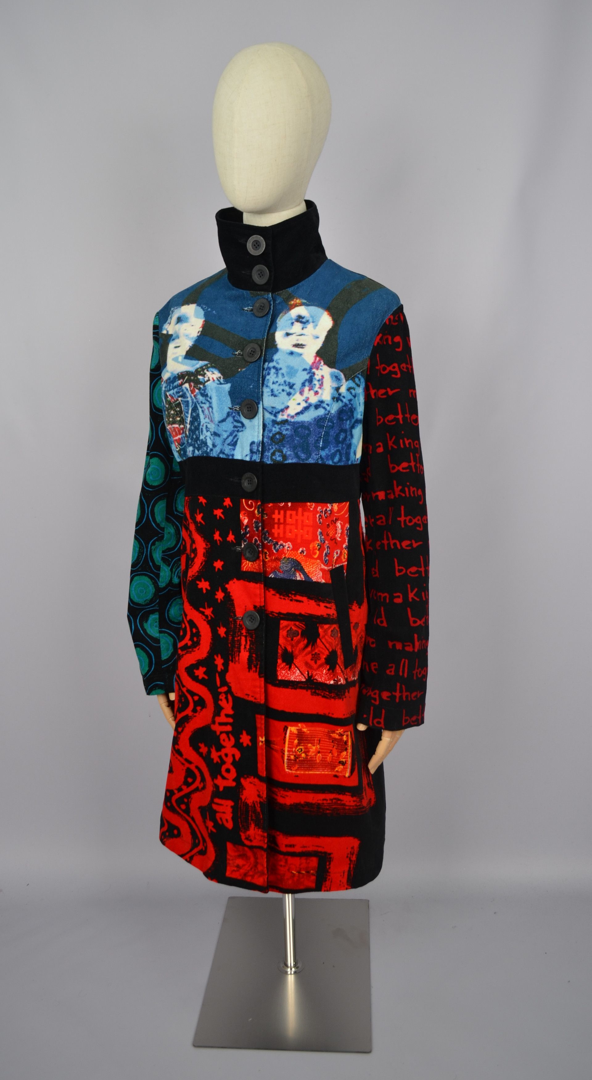 Desigual Desigual Multicolored Printed Jacket Coat Size 42/L Designer Size L / US 10 / IT 46 - 1 Thumbnail