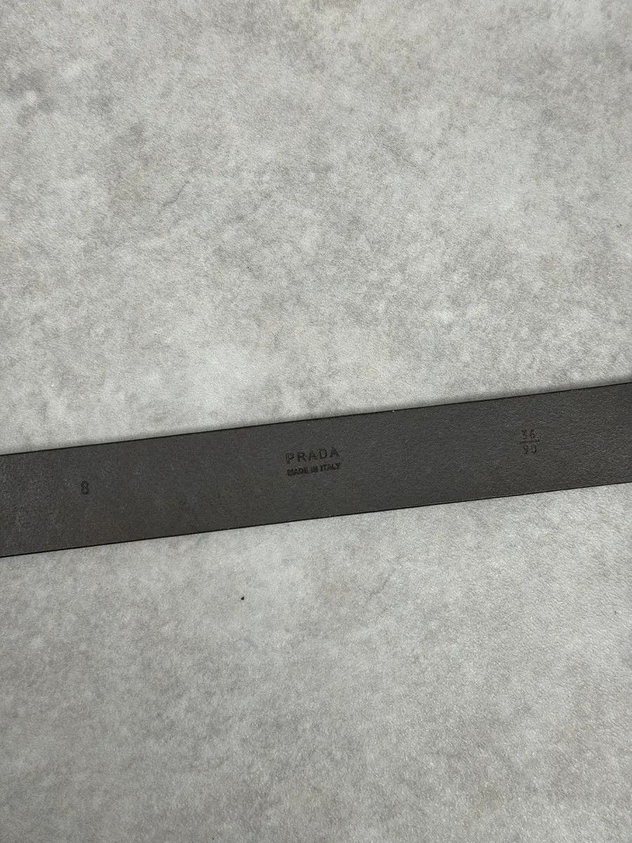 Prada 2000s Prada Brown Wover Leather Minimalist Belt Size ONE SIZE - 6 Thumbnail