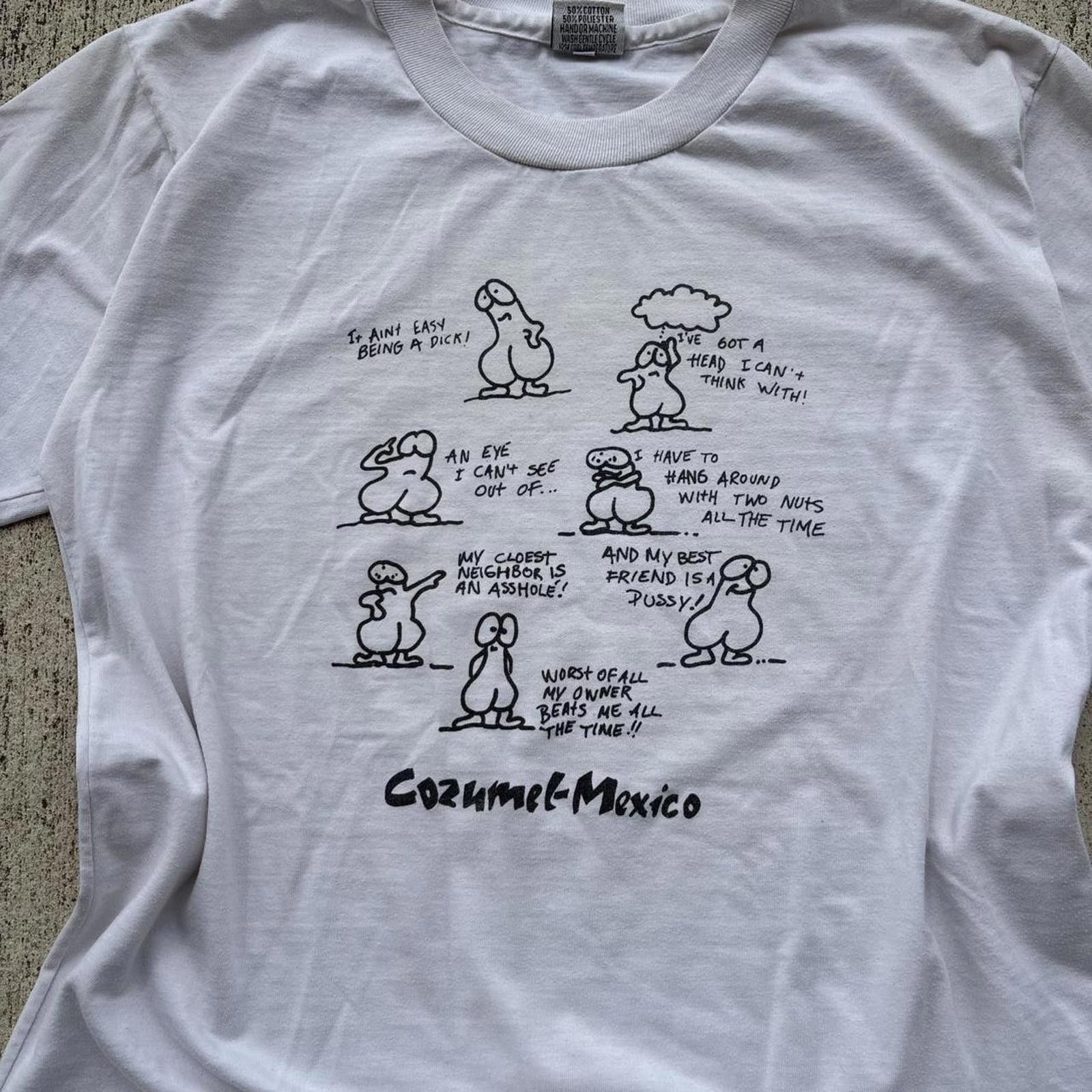 Other Vintage 90s Penis Humor Graphic Shirt Size US L / EU 52-54 / 3 - 2 Thumbnail