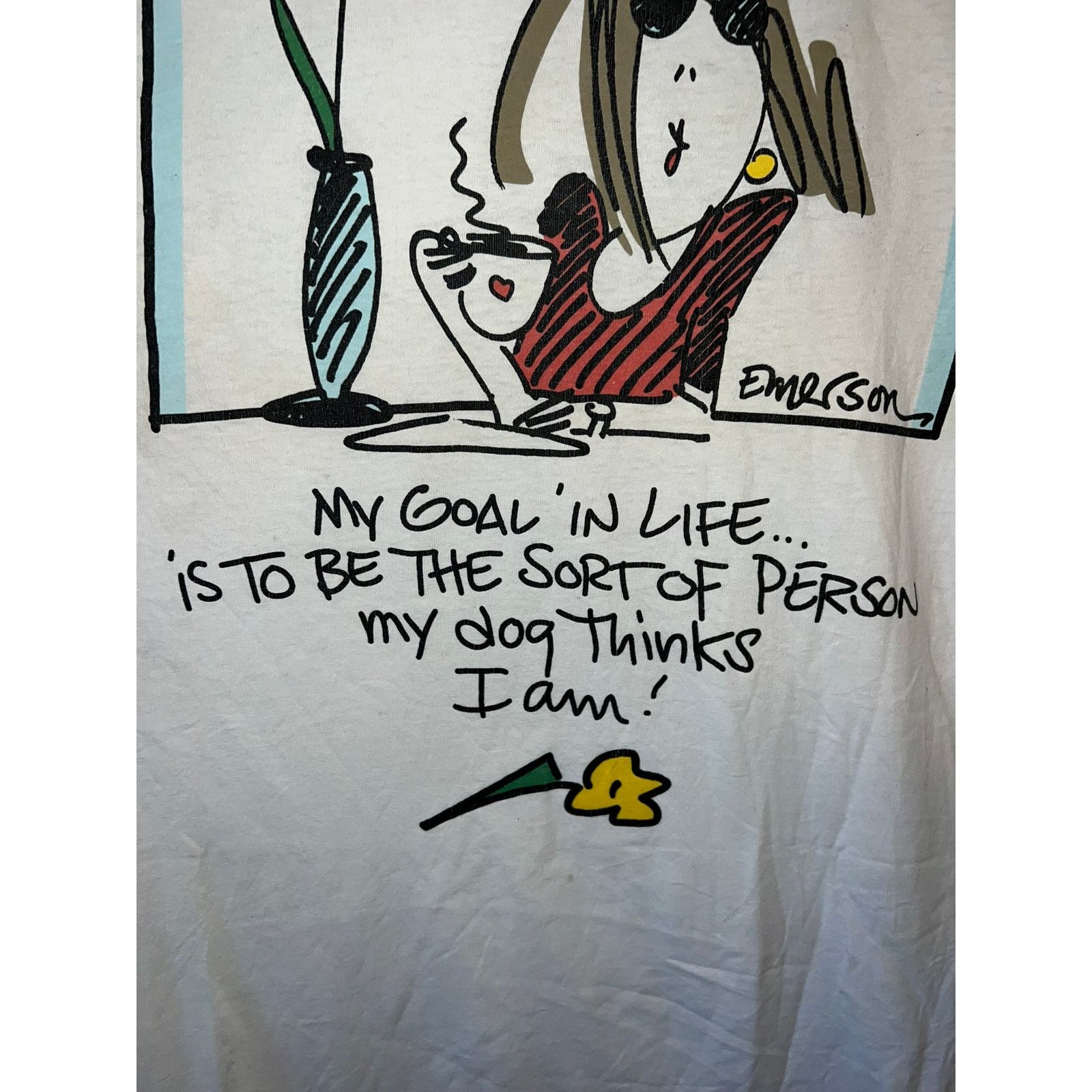 Vintage Womens Vintage Dog Sleep Shirt Girl Graphic Sleeper Long OS Size ONE SIZE - 4 Thumbnail