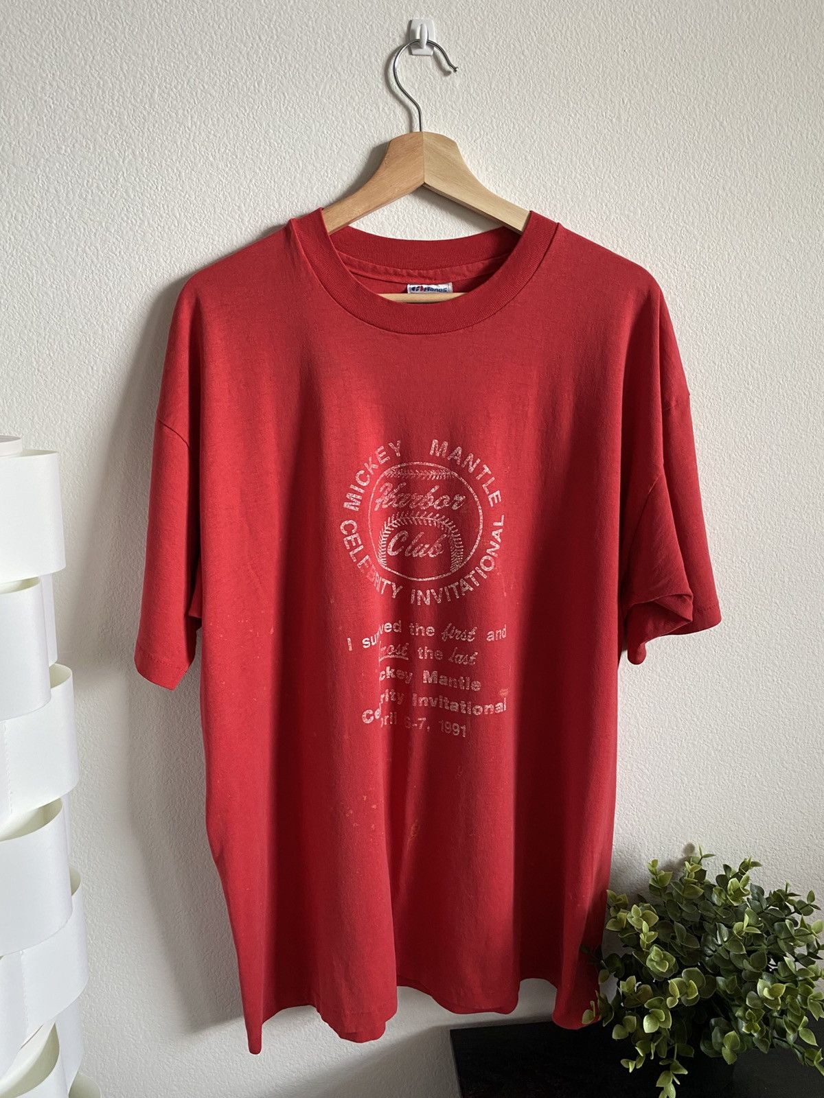 MLB Vintage 90s Mickey Mantle Celebrity Game Tee Size US XL / EU 56 / 4 - 1 Thumbnail