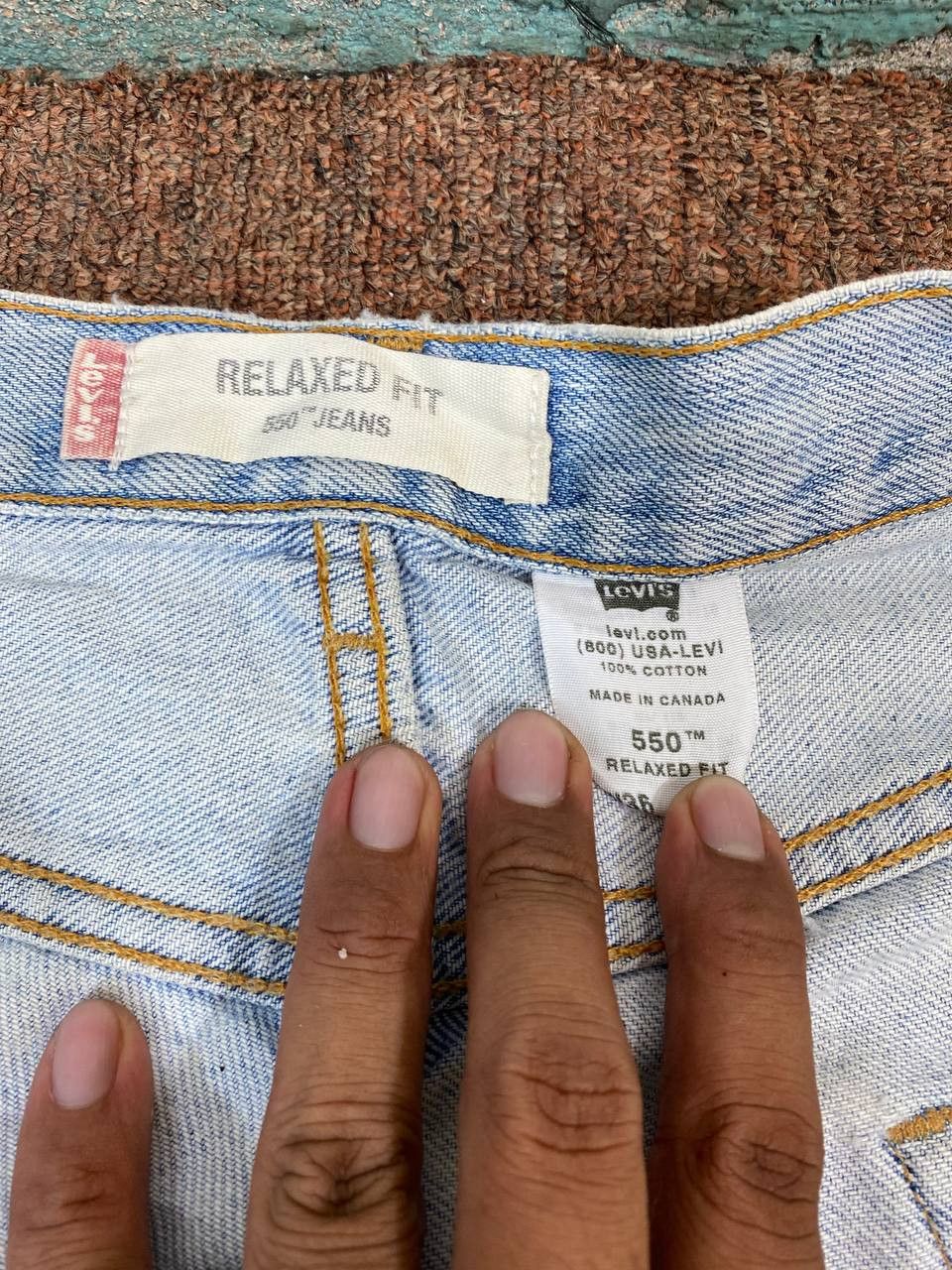 Levi's vintage levis 550 relaxed fit distressed denim Size US 36 / EU 52 - 13 Thumbnail