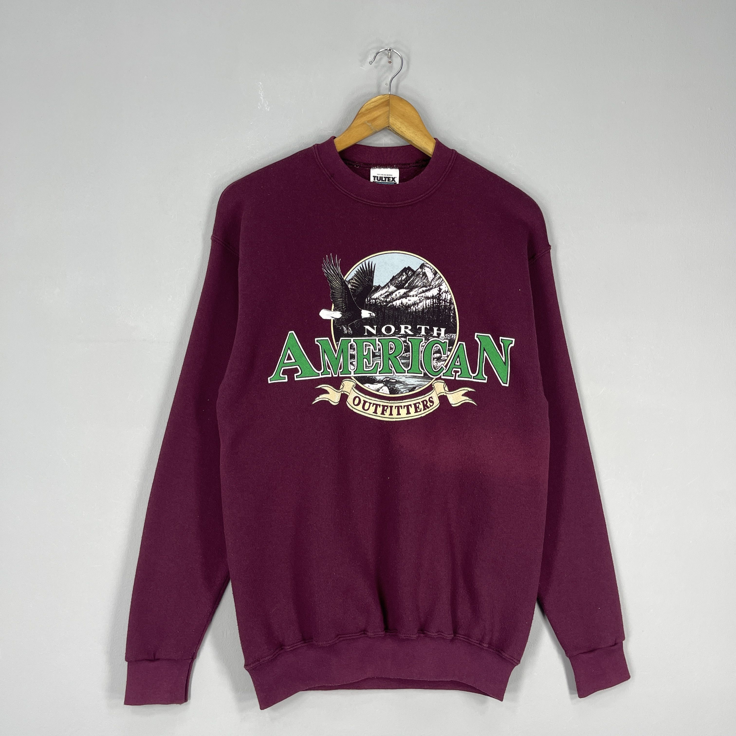 American Eagle Outfitters Vintage 90's Flying Eagle Printed Sun Faded Sweatshirt Size US M / EU 48-50 / 2 - 3 Thumbnail