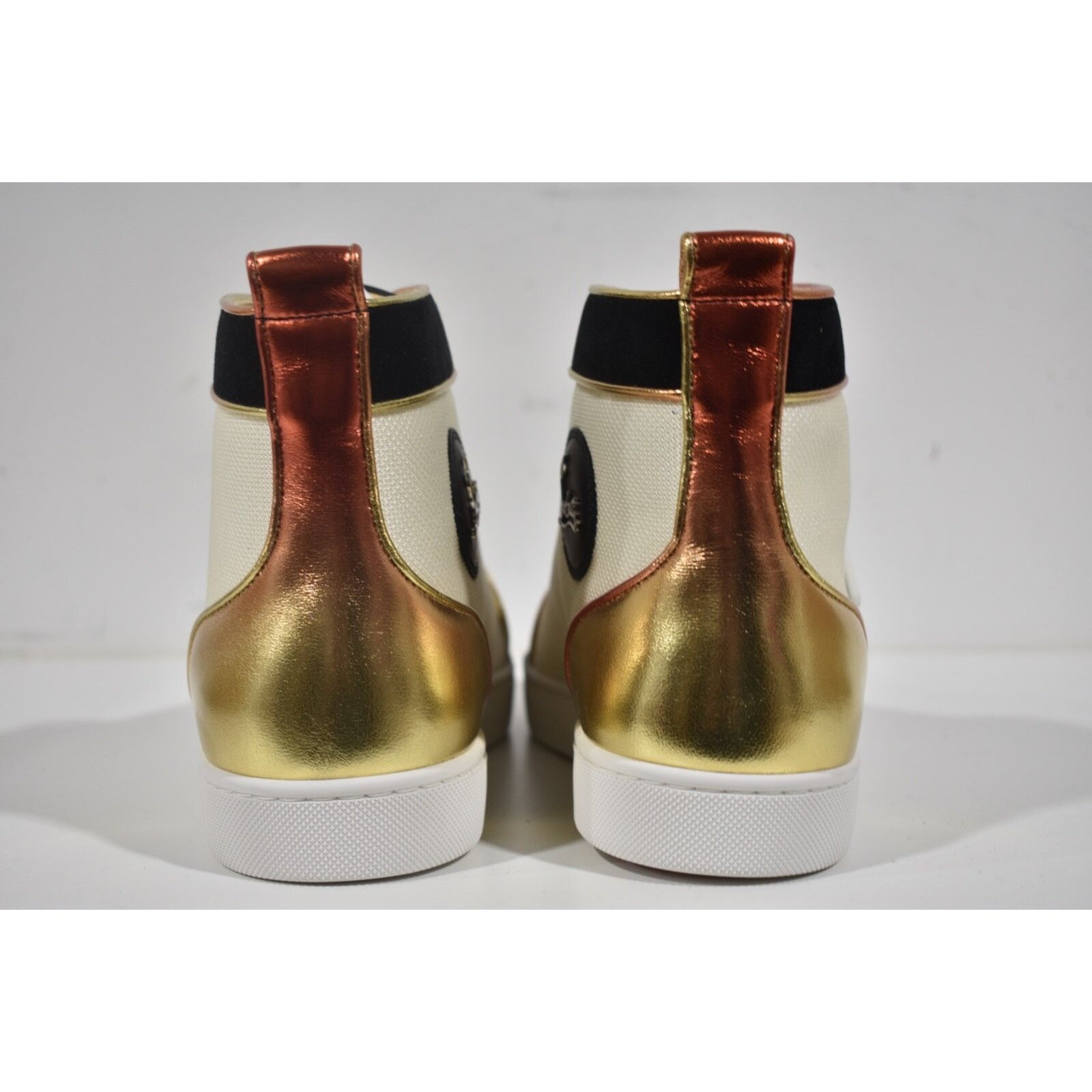Christian Louboutin Christian Louboutin Mens Louis SB22 Flat Black White Size US 11 / EU 44 - 7 Thumbnail