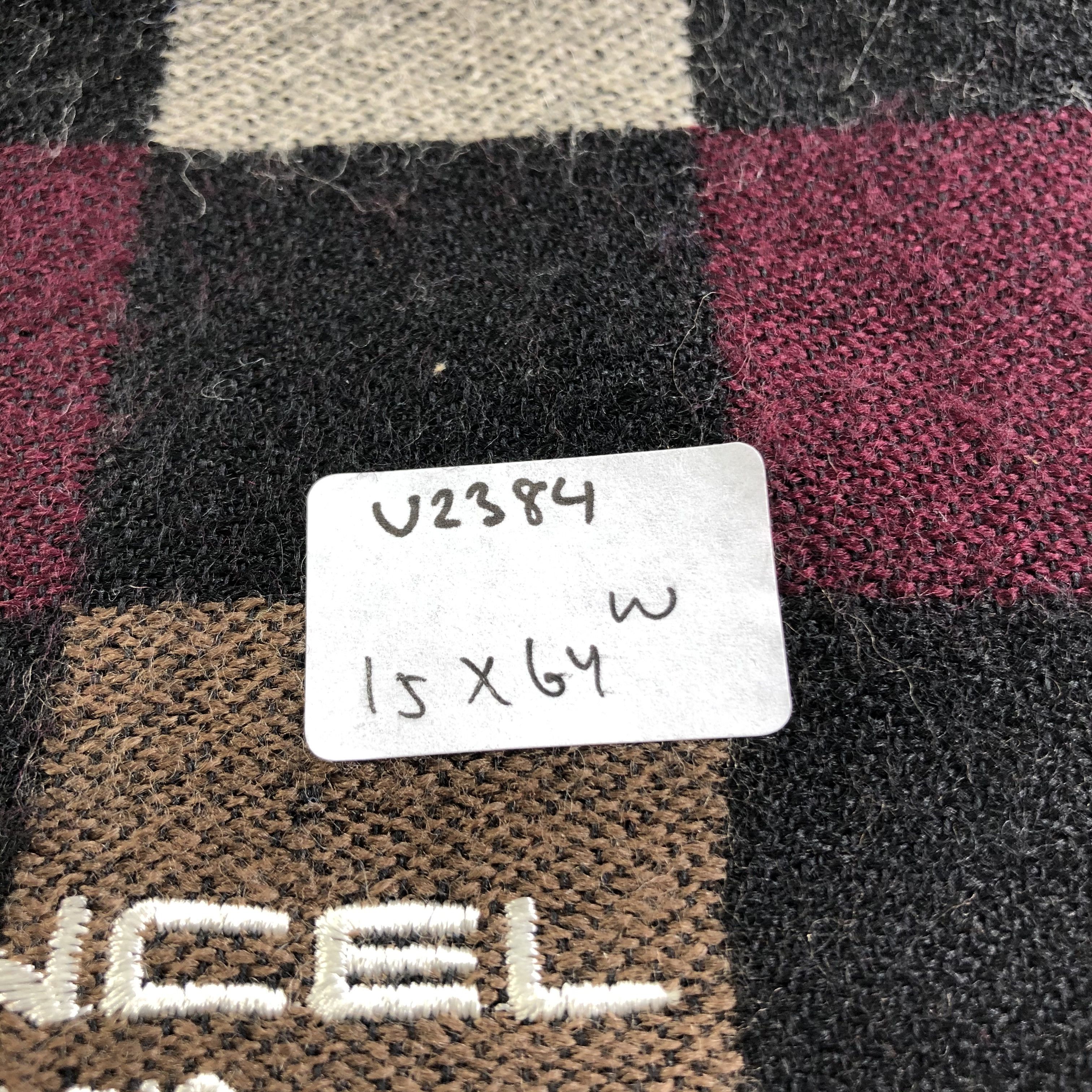 Lancel Lancel Checkered Wool Scarf Muffler Neckwear V2384 Size ONE SIZE - 18 Thumbnail