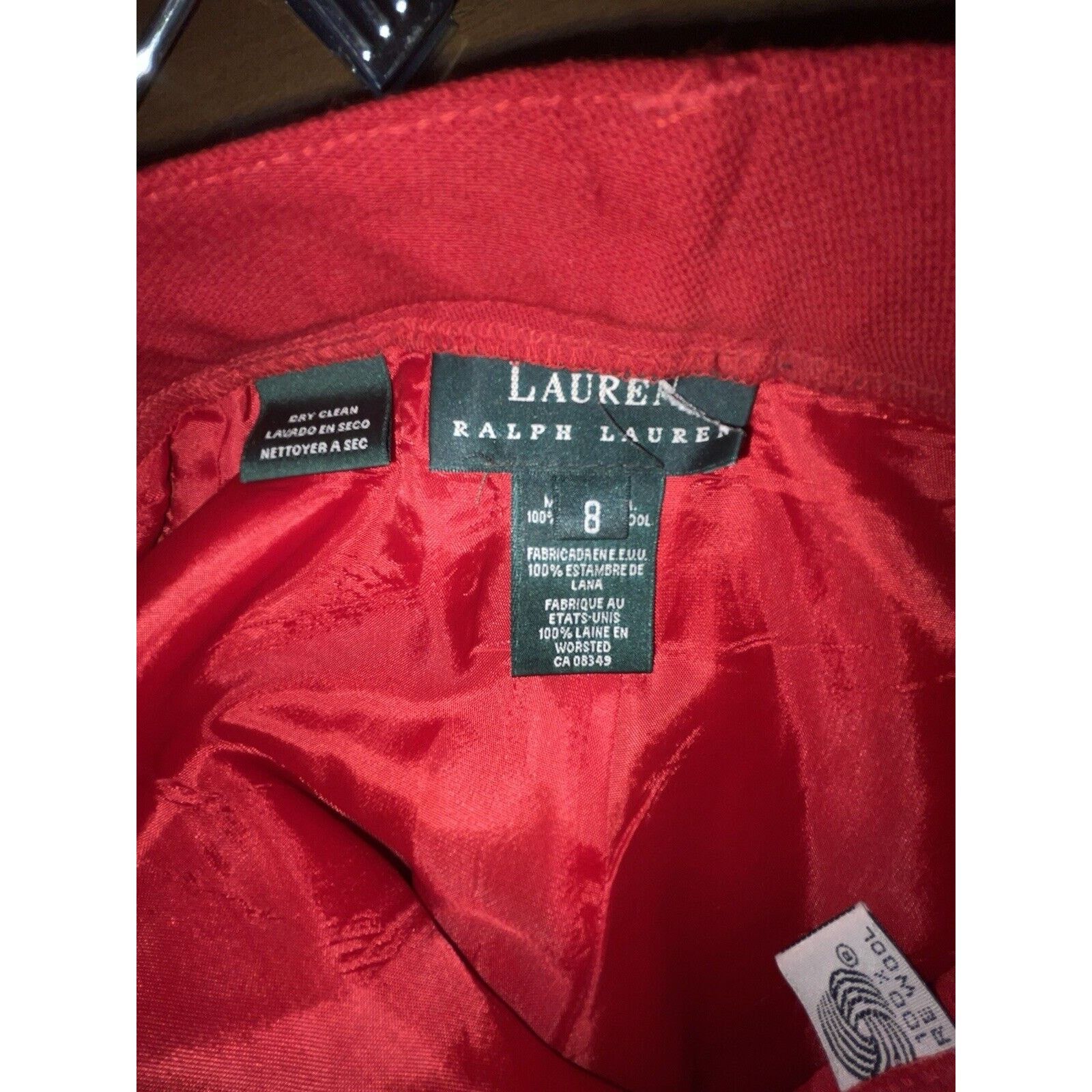 Lauren Ralph Lauren RALPH LAUREN Red Pleated Casual Cuffed Pure Wool Ankle Pant Size 30" / US 8 / IT 44 - 7 Thumbnail