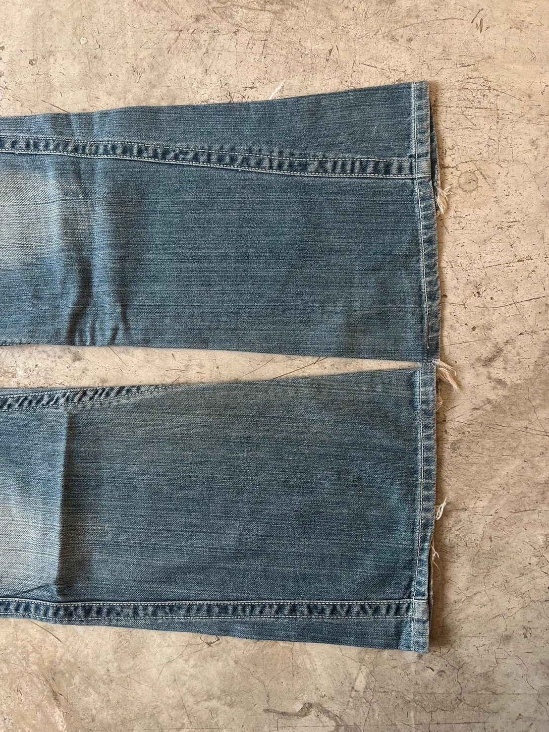 Japanese Brand IKKA Denim Flared Jeans Size US 34 / EU 50 - 5 Thumbnail